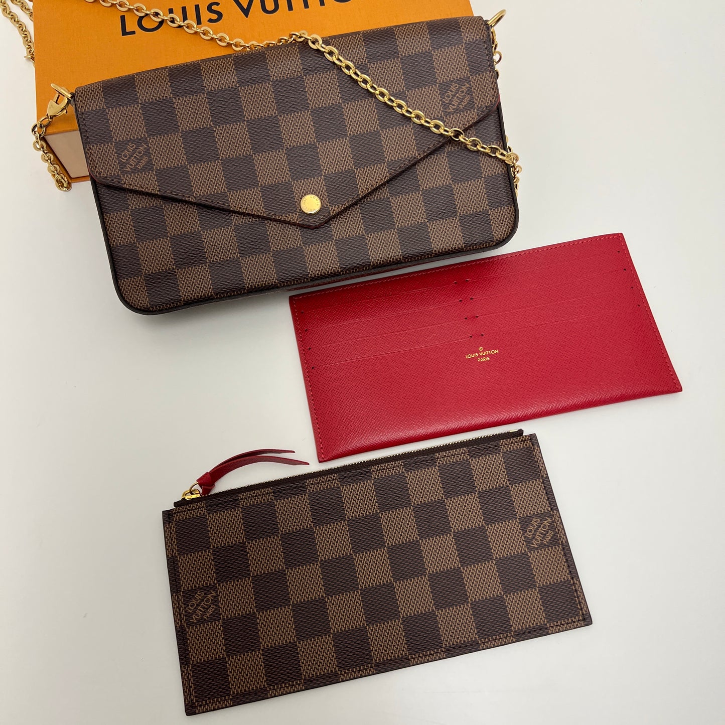 Louis Vuitton Felicie Pochette with Both Inserts, Box, & Dust Bag