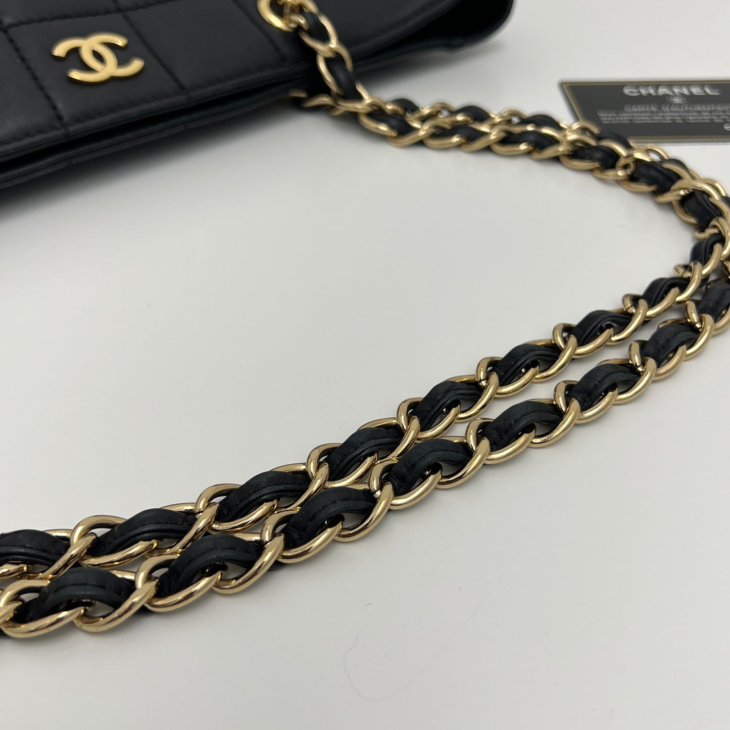 Chanel Chocolate Bar Chain Tote Black, Gold
