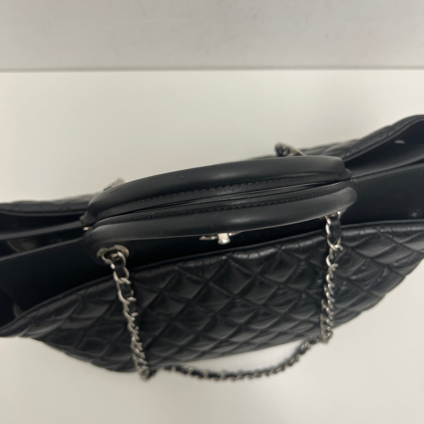 Chanel Lambskin Caviar Quilted Bi Coco Large Shopper Tote Black