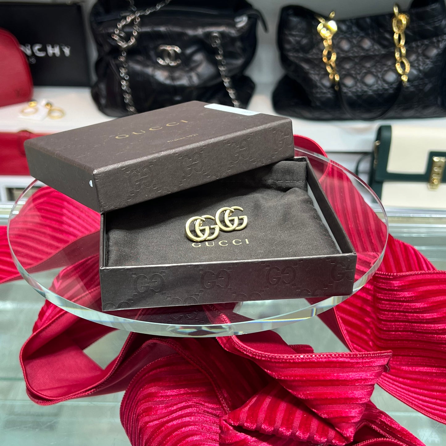 Gucci GG Stud Earrings with Box & Dust Bag