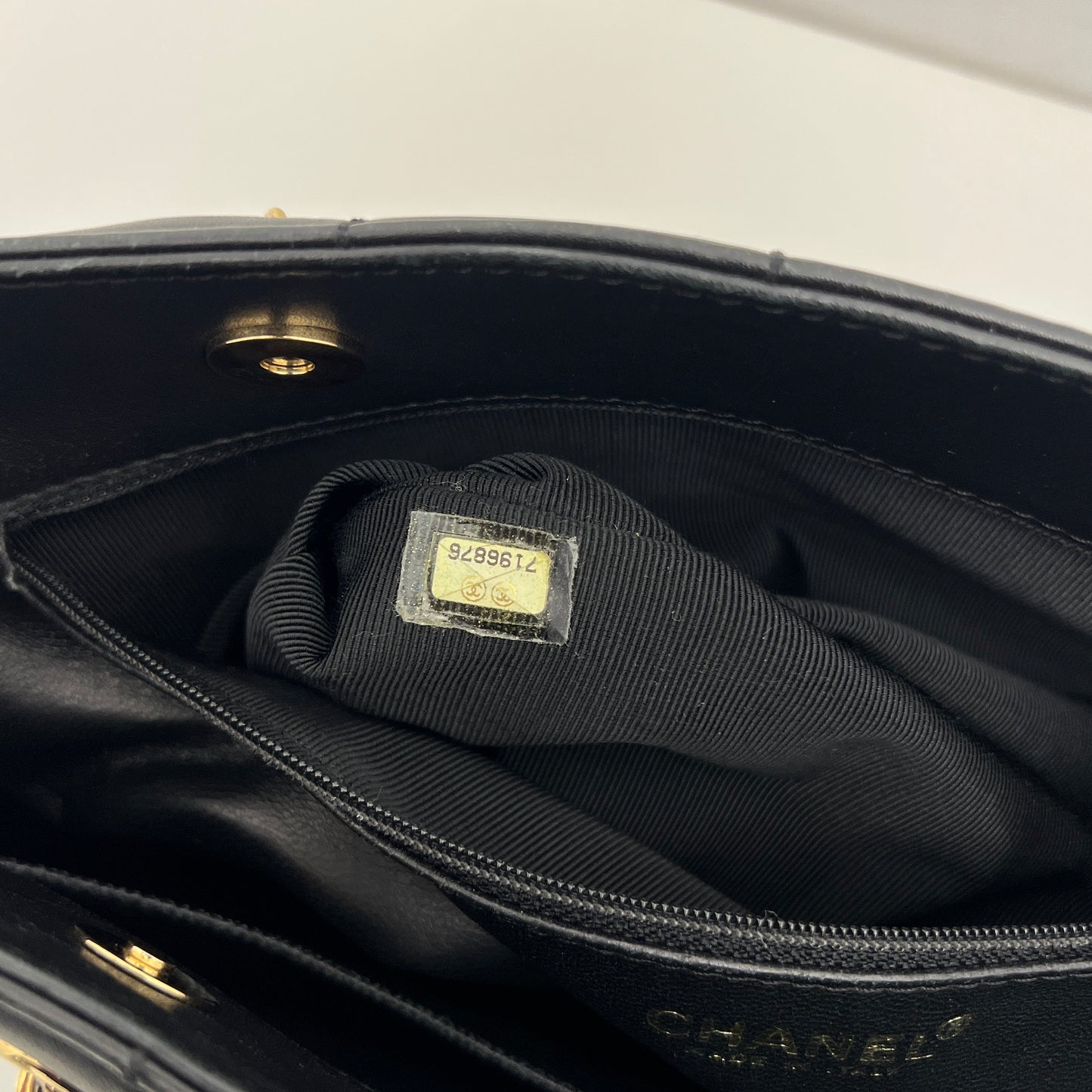 Chanel Chocolate Bar Chain Tote Black, Gold