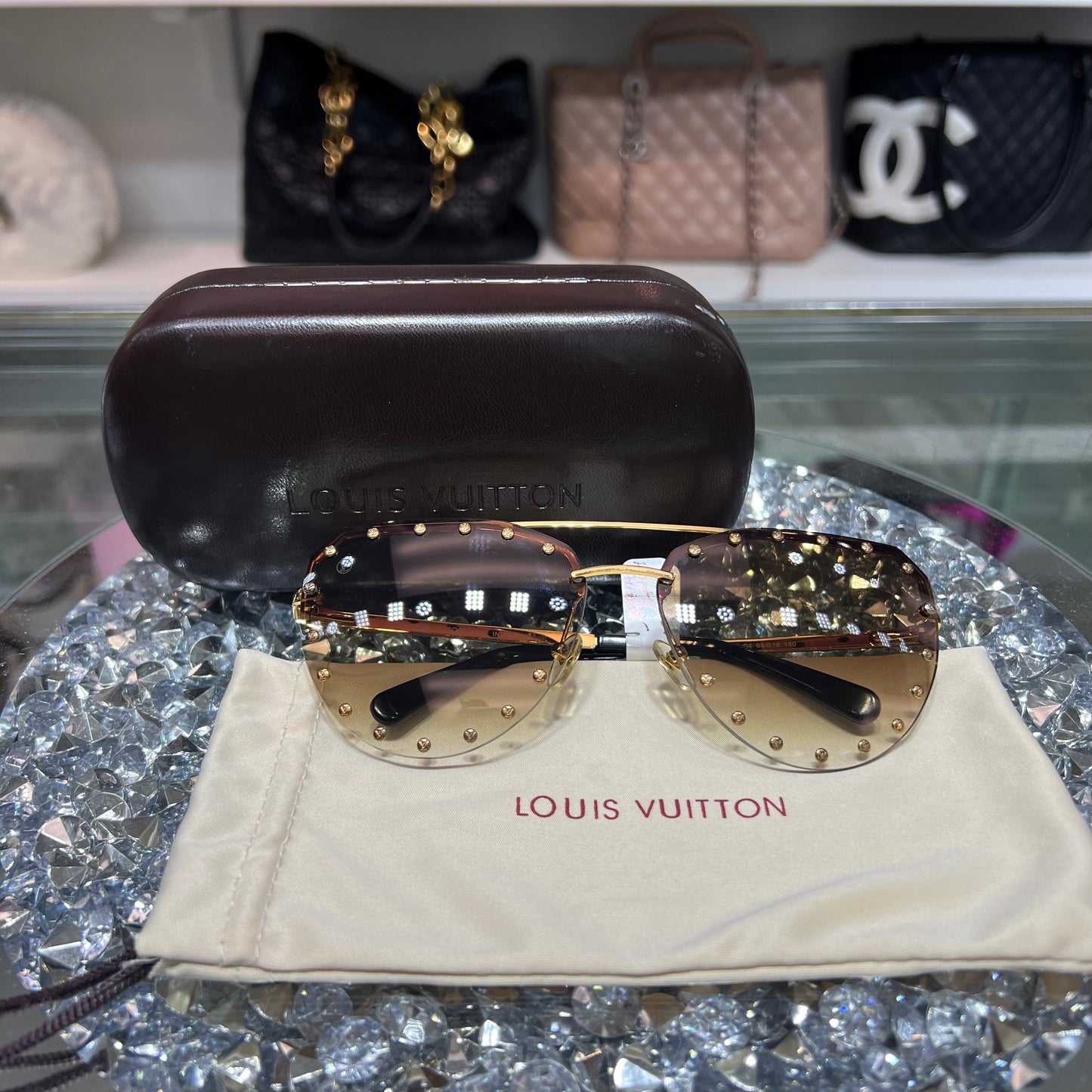 Louis Vuitton Party Aviator with Case & Dust Bag