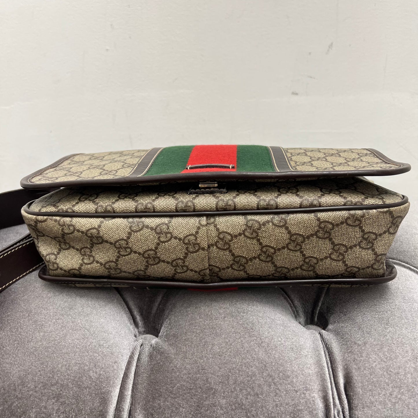 Gucci Monogram Messenger Flap Bag