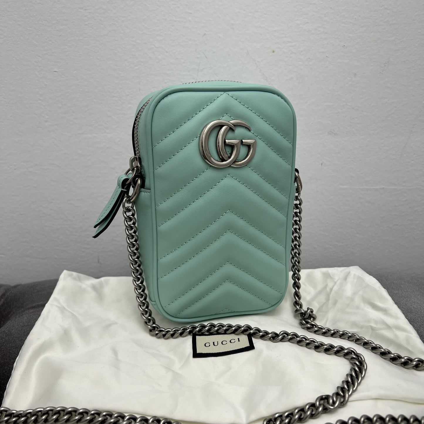 Gucci Marmont Camera Bag Seafoam Green