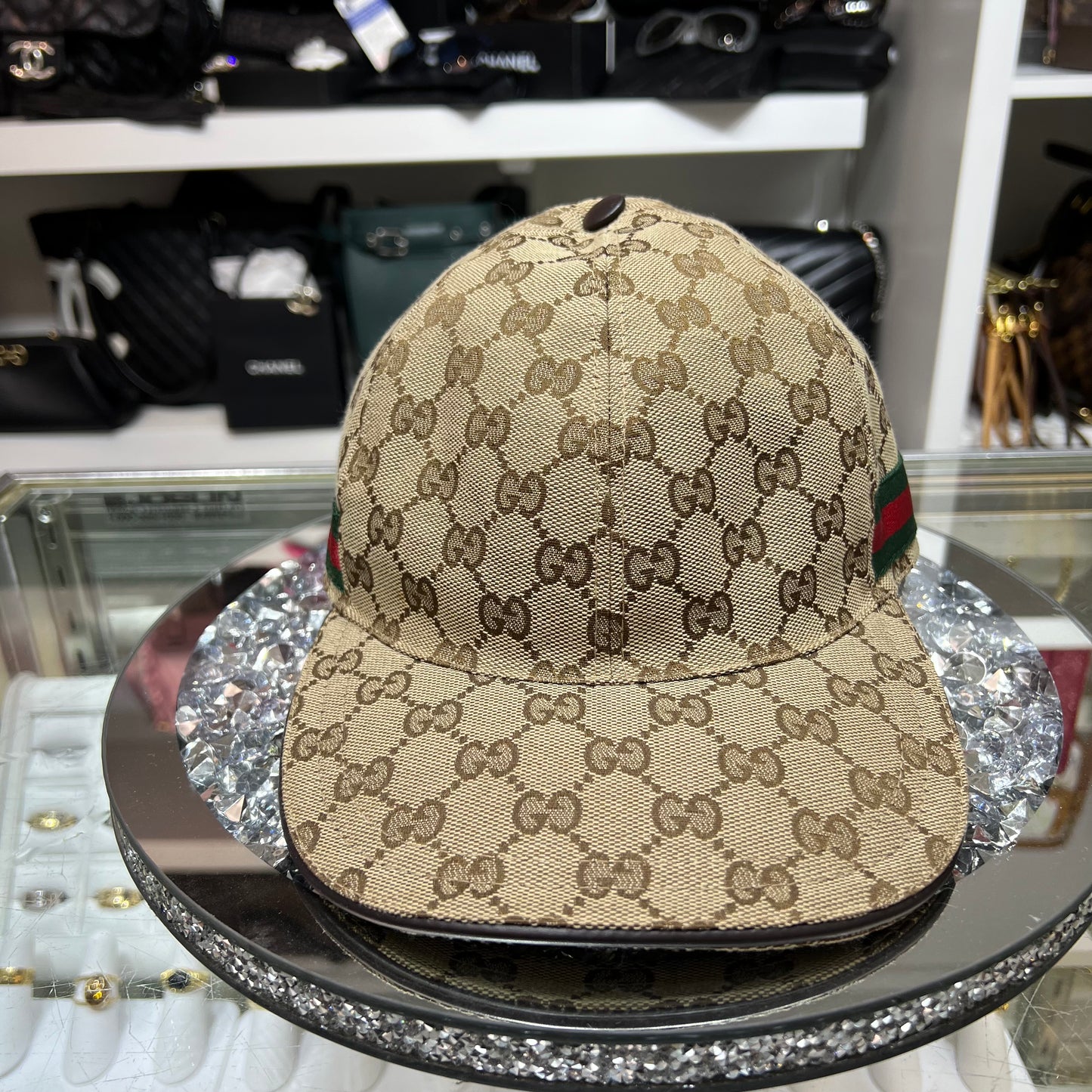 Gucci Canvas Hat, Size Large