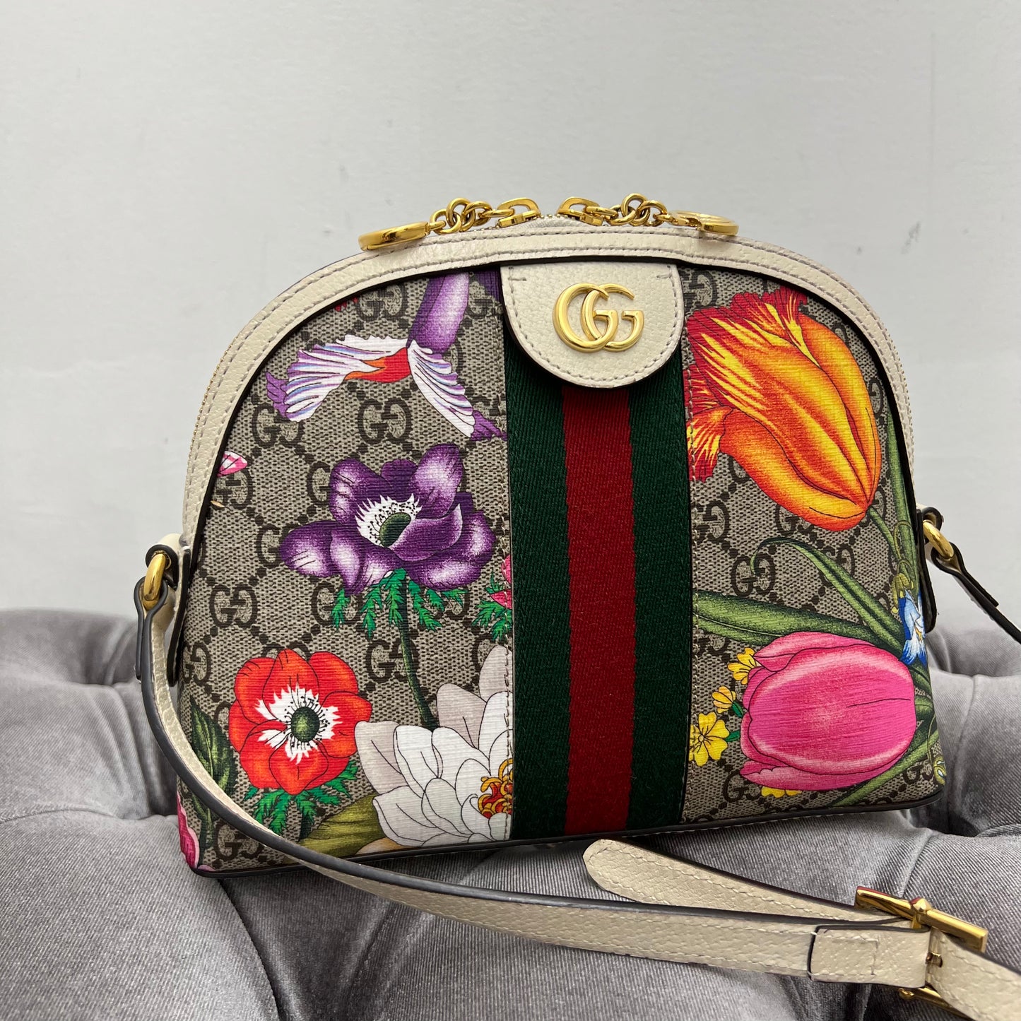 Gucci GG Monogram Ophidia Crossbody Bag Floral