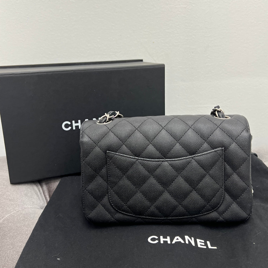 Chanel Caviar Quilted Mini Rectangle Flap Bag with Box & Dust Bag