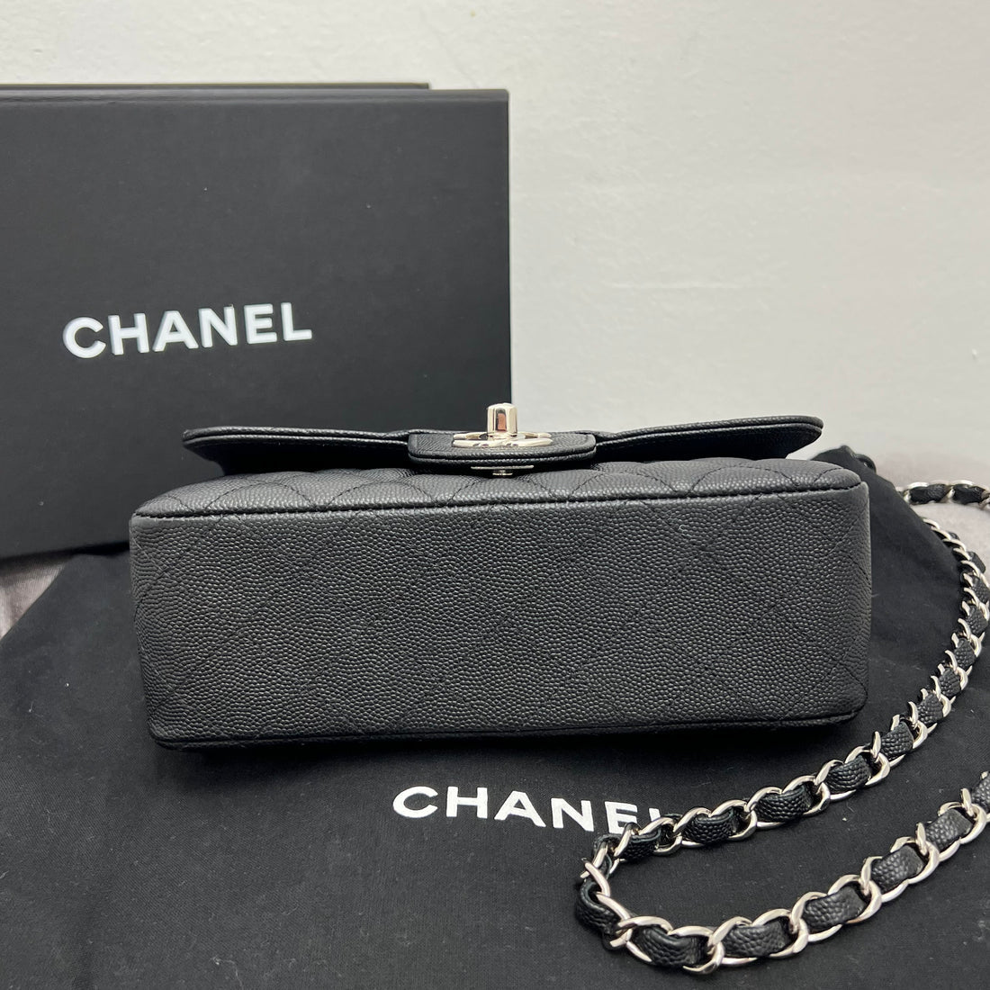 Chanel Caviar Quilted Mini Rectangle Flap Bag with Box & Dust Bag