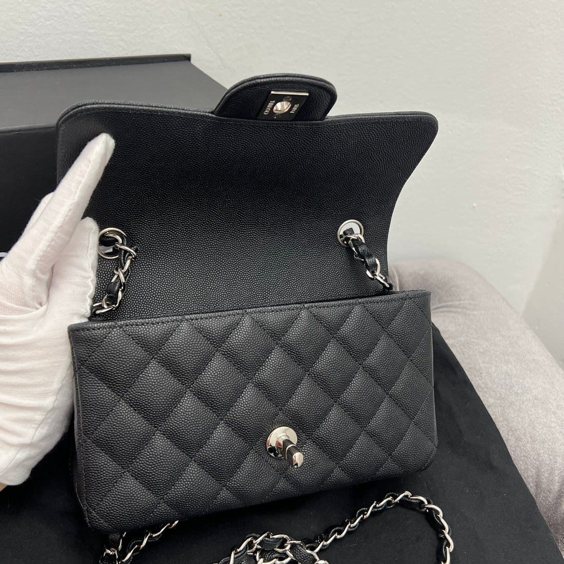 Chanel Caviar Quilted Mini Rectangle Flap Bag with Box & Dust Bag – J'Adore  Wakefield