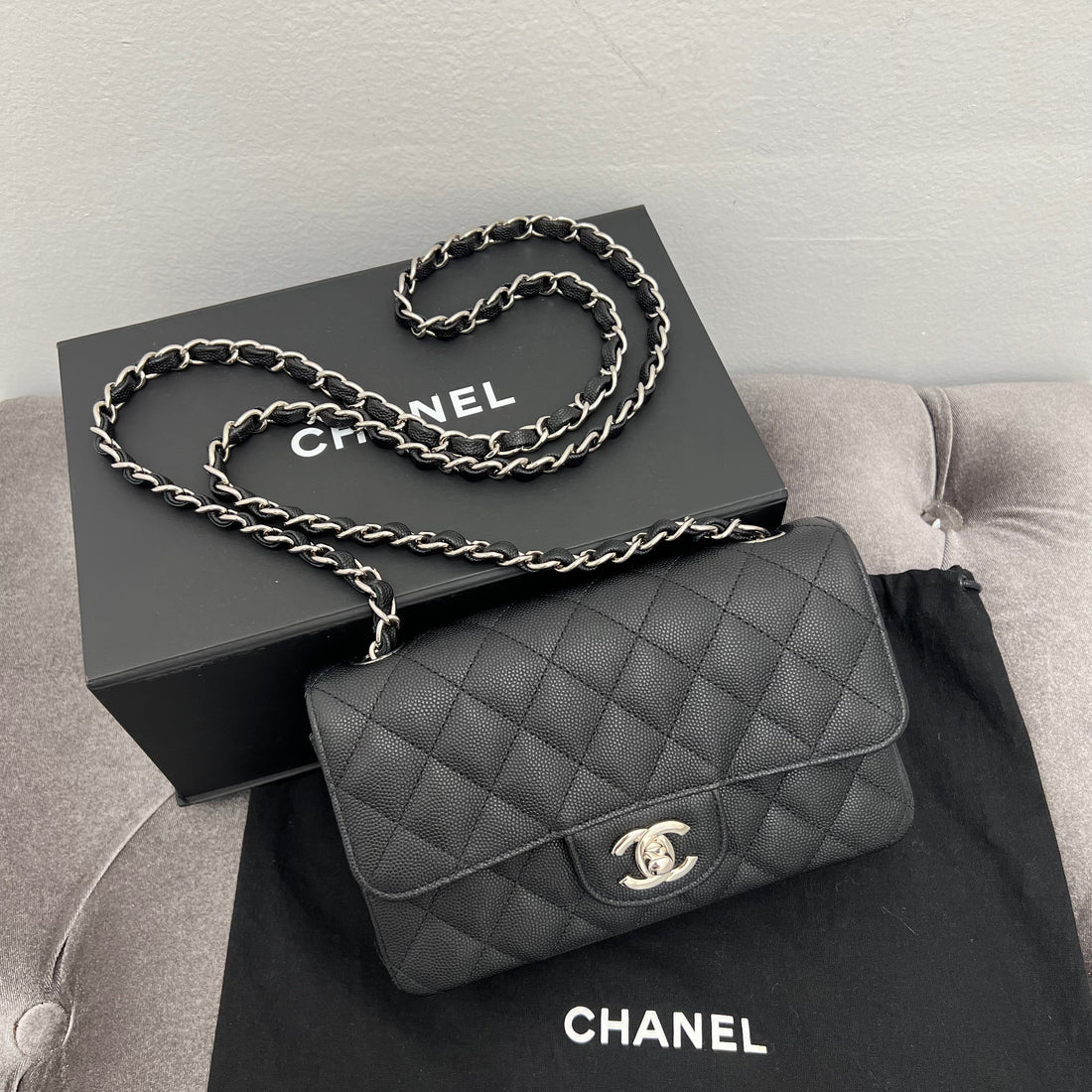 Chanel Caviar Quilted Mini Rectangle Flap Bag with Box & Dust Bag – J'Adore  Wakefield