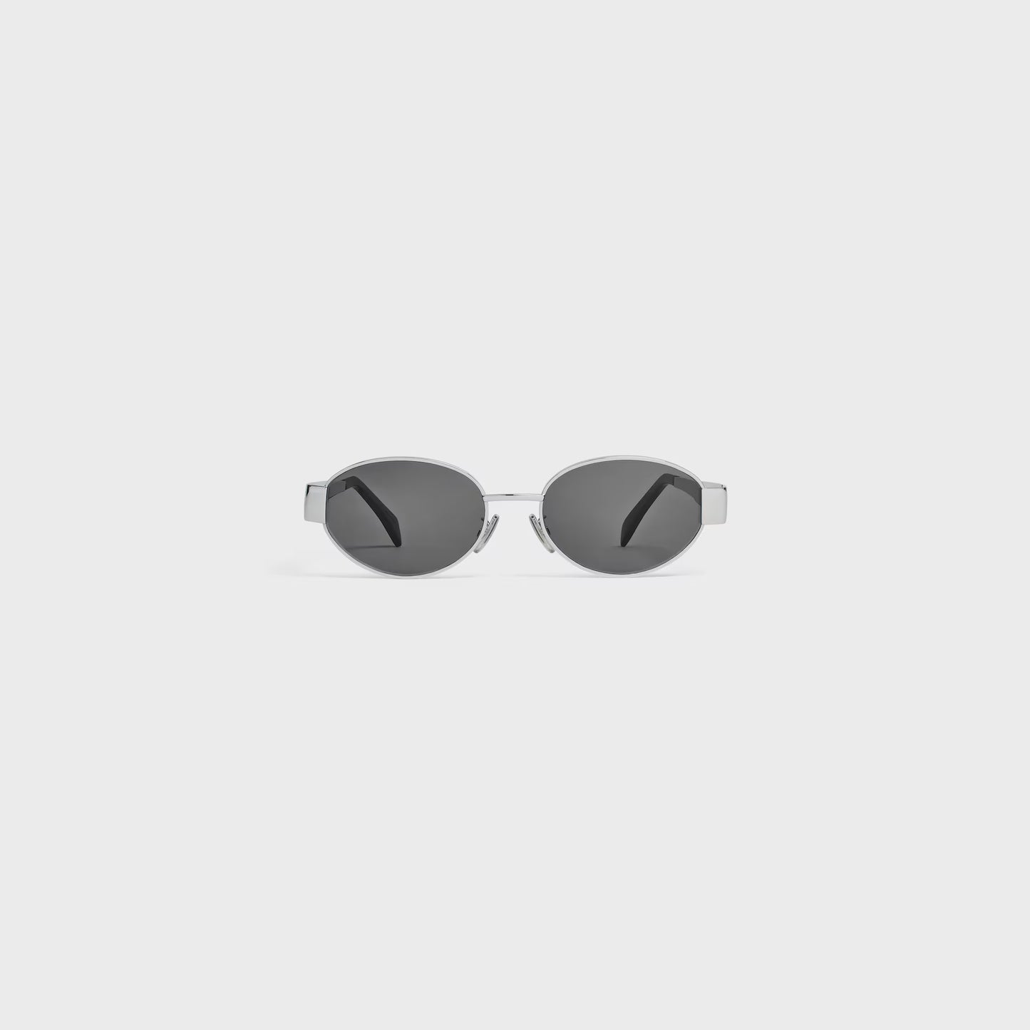 Celine Triomphe Metal Oval Sunglasses - Silver