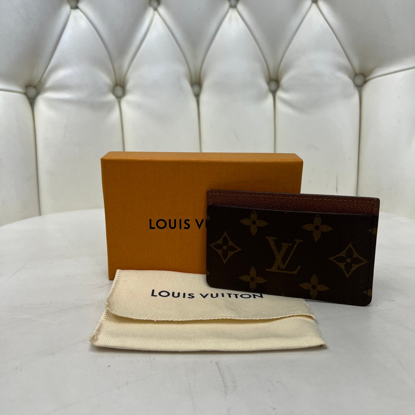 Louis Vuitton Monogram Card Holder with Box & Dust Bag