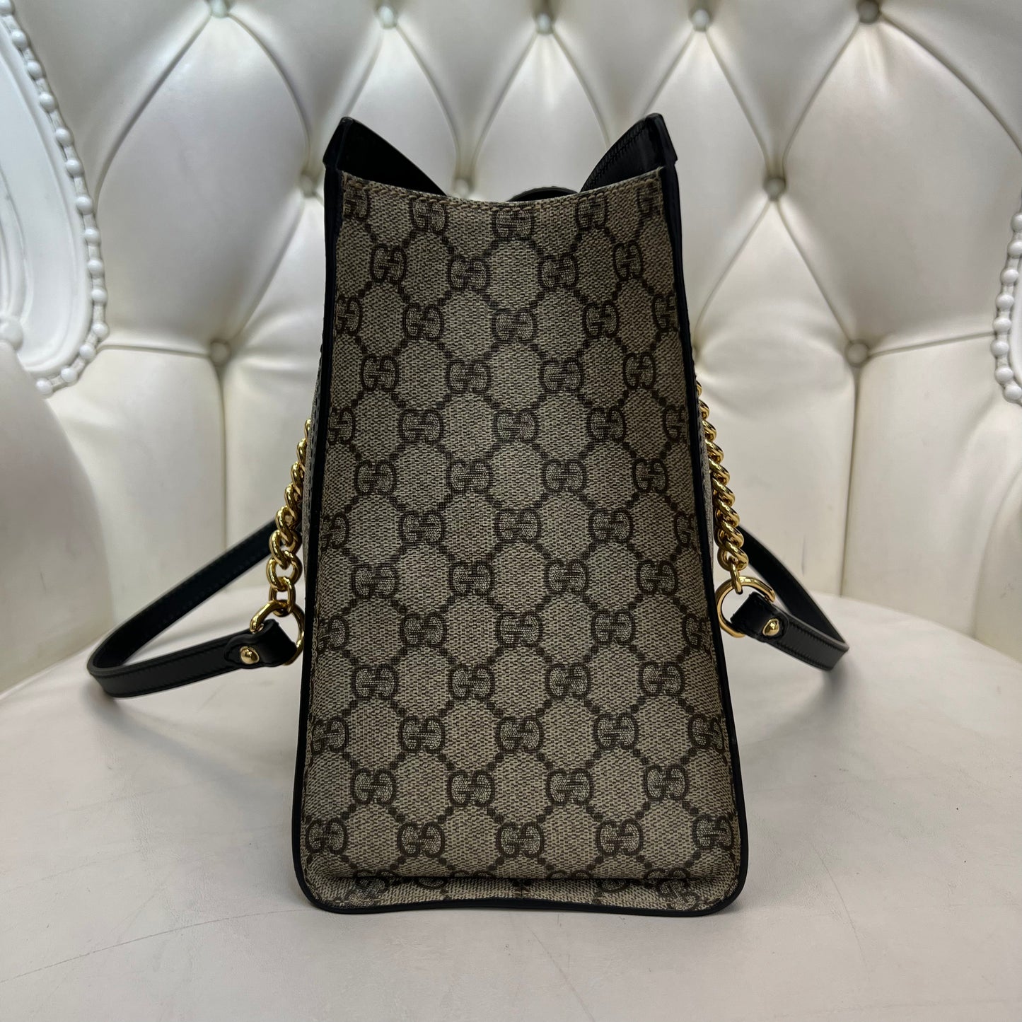 Gucci Monogram Padlock Chain Bag