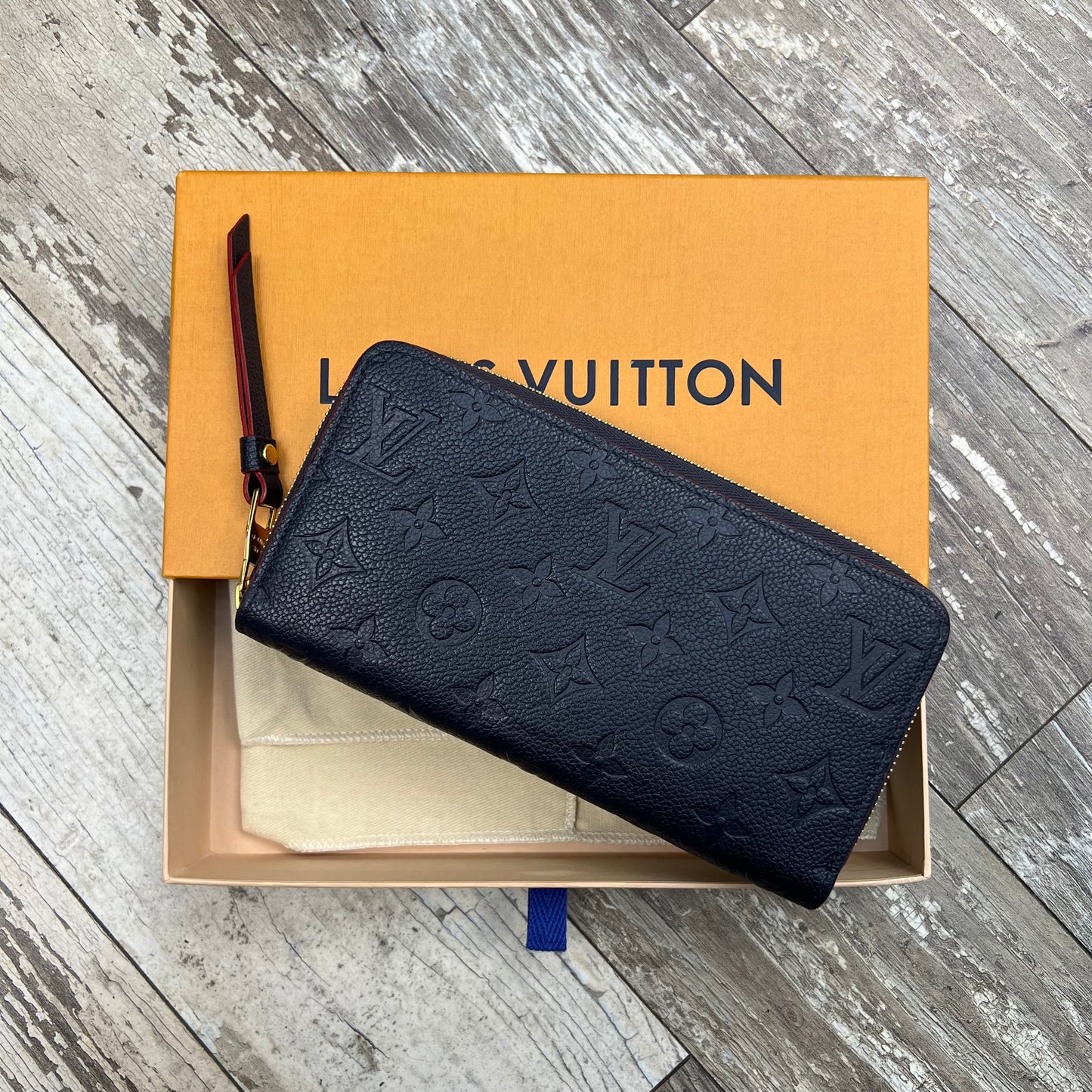 Louis Vuitton Zippy Wallet Marine Rogue Empreinte Leather