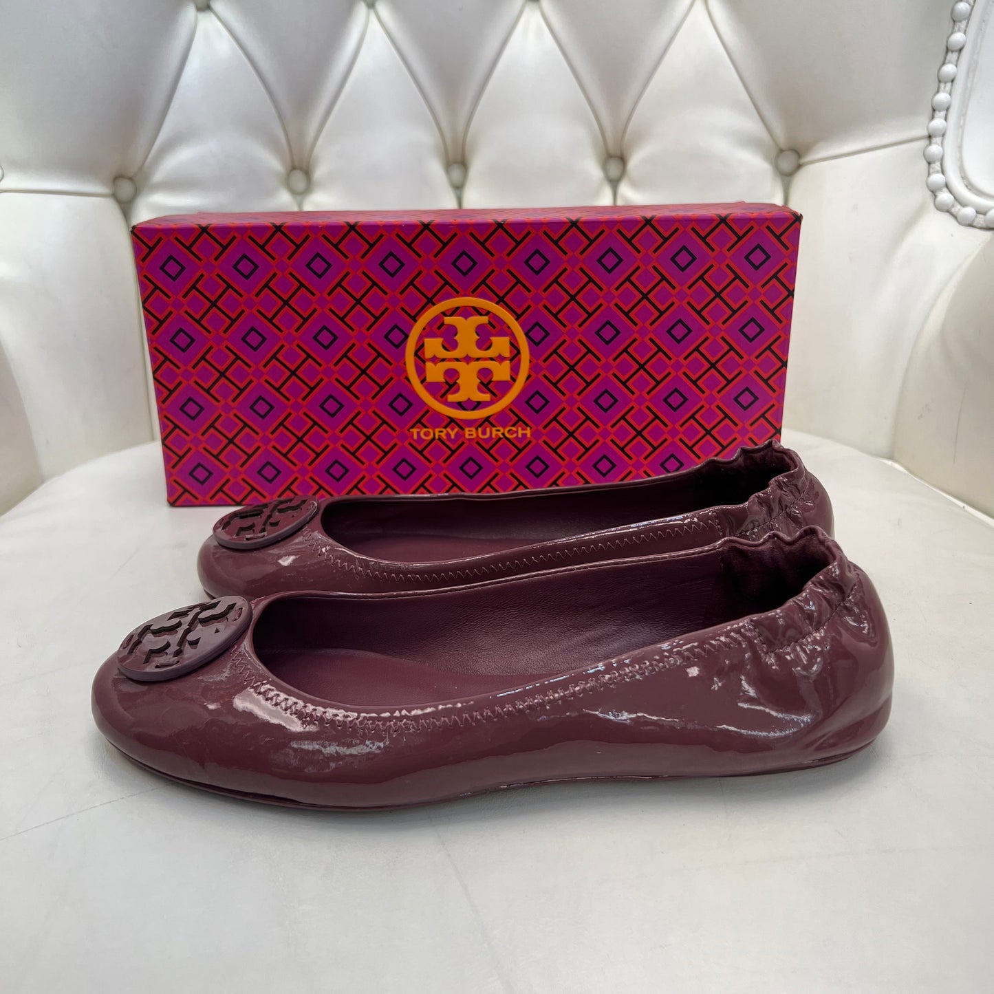 Tory Burch Patent Leather Flats, Size 8.5