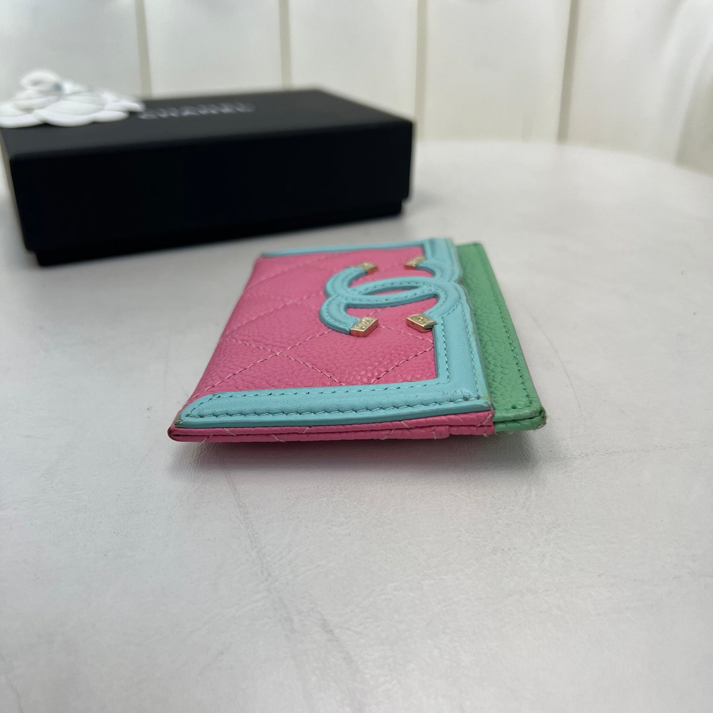 Chanel Quilted CC Filigree Card Holder