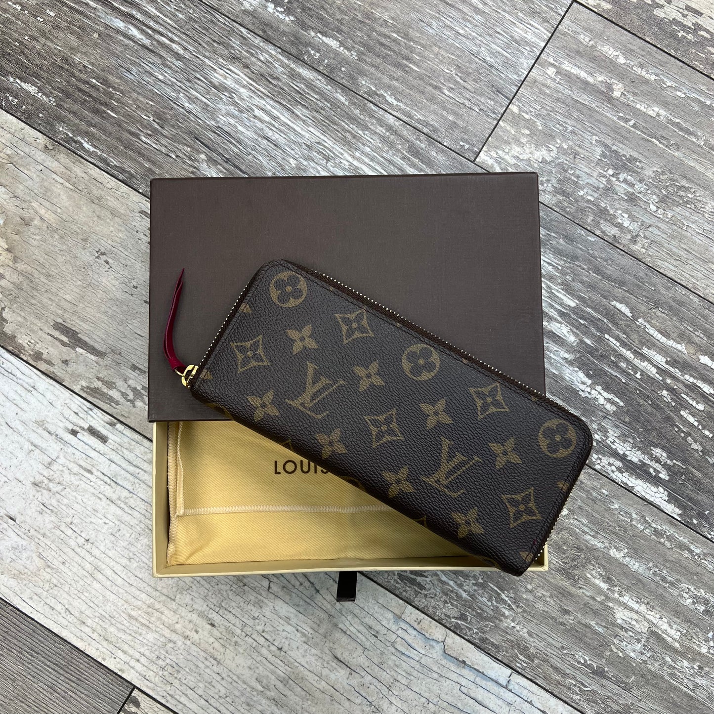Louis Vuitton Clemence Wallet Monogram with Box