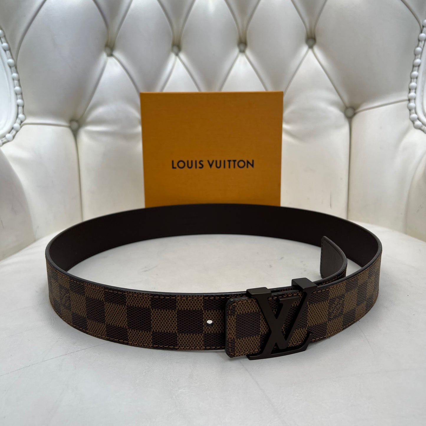 Louis Vuitton Belt Damier Ebene Size 90