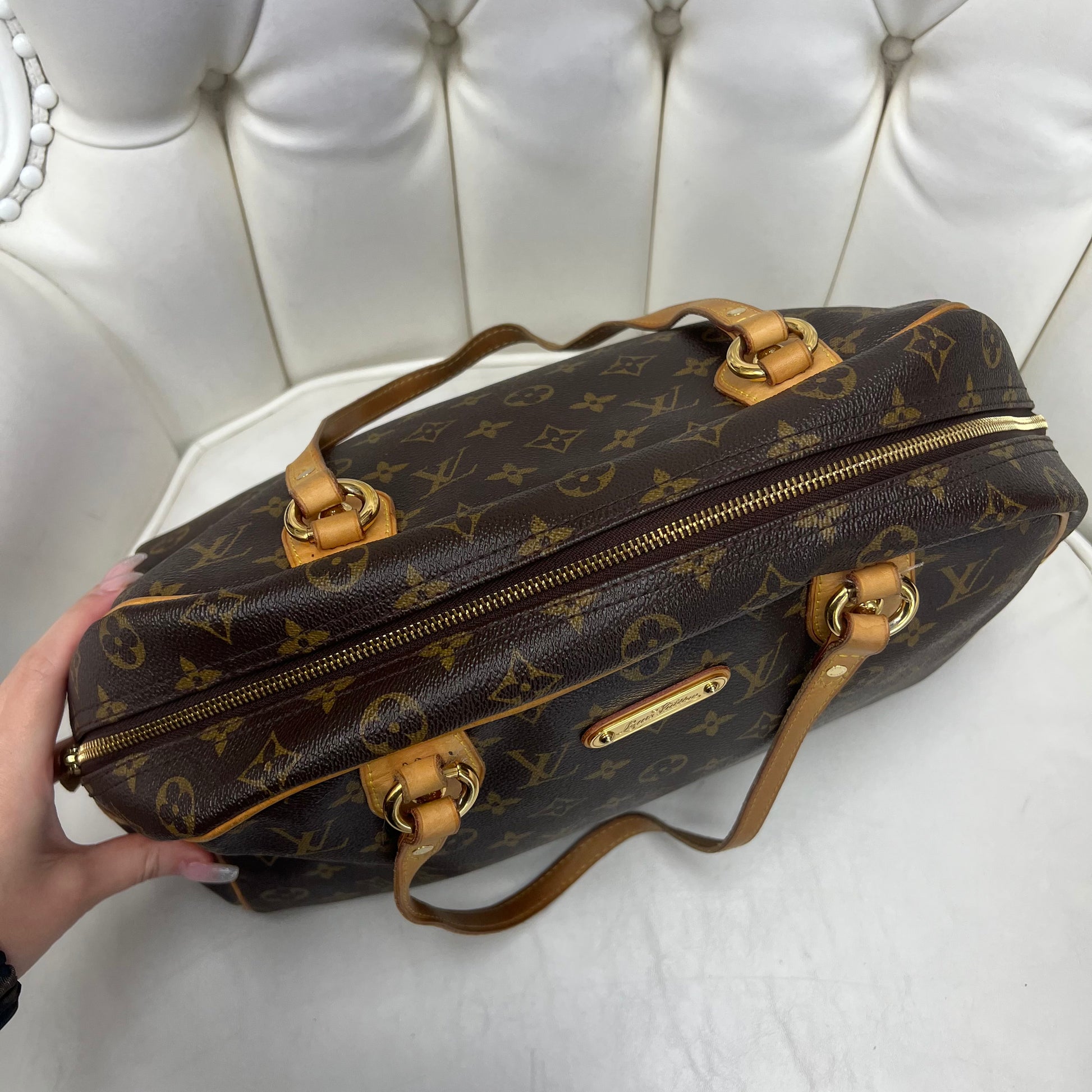 Louis Vuitton Brown, Pattern Print Monogram Montorgueil GM