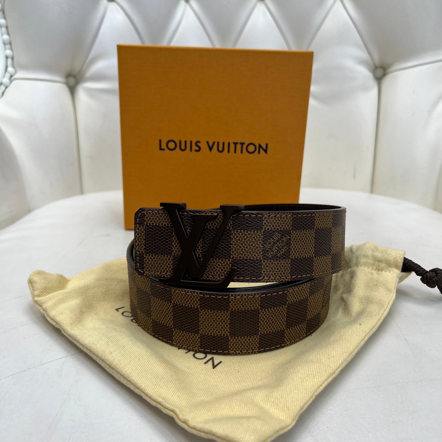 Louis Vuitton Belt Damier Ebene Size 90