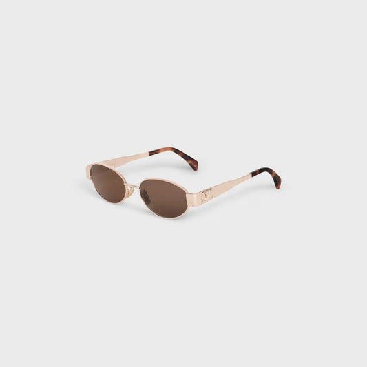 Celine Triomphe Metal Oval Sunglasses - Rose