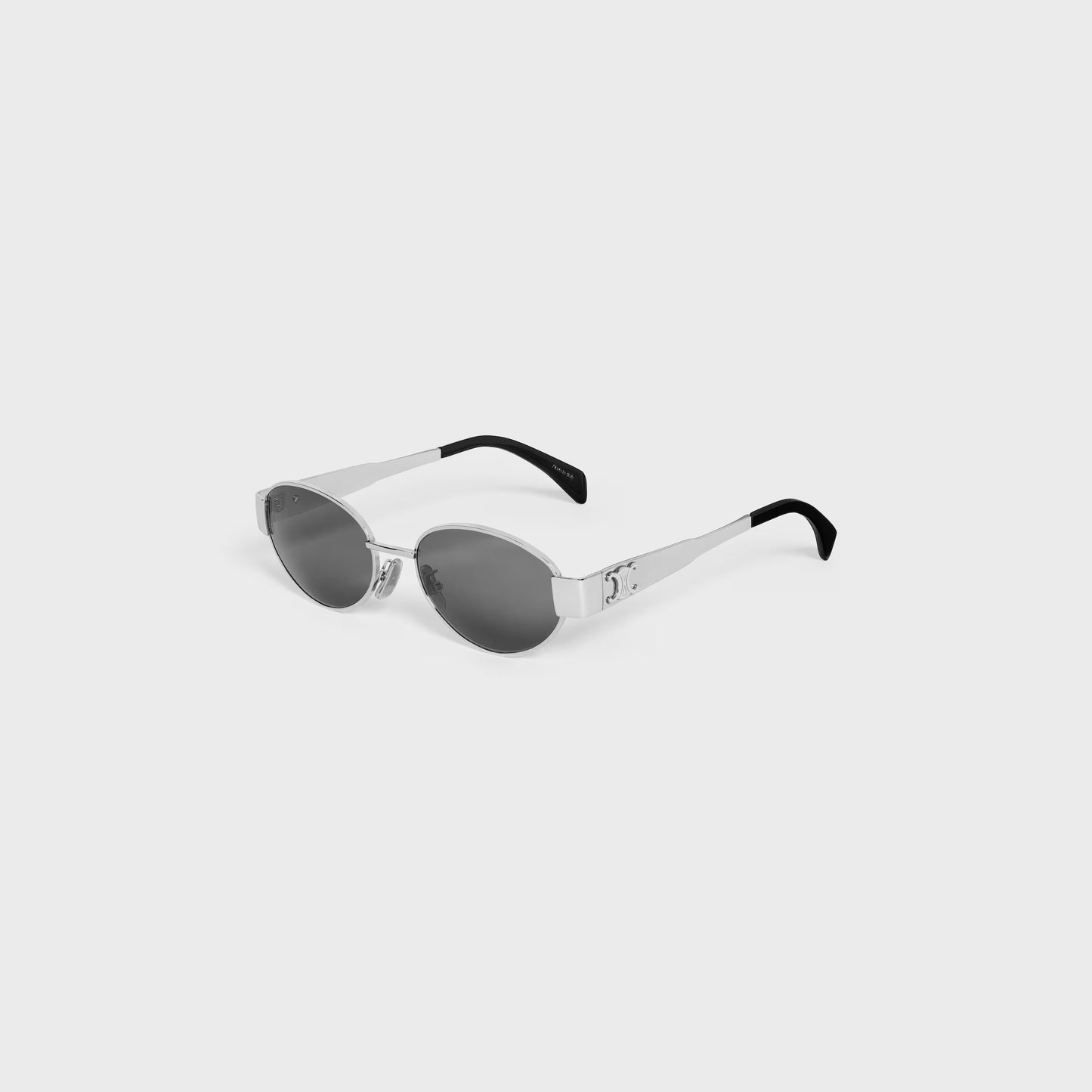 Celine Triomphe Metal Oval Sunglasses - Silver