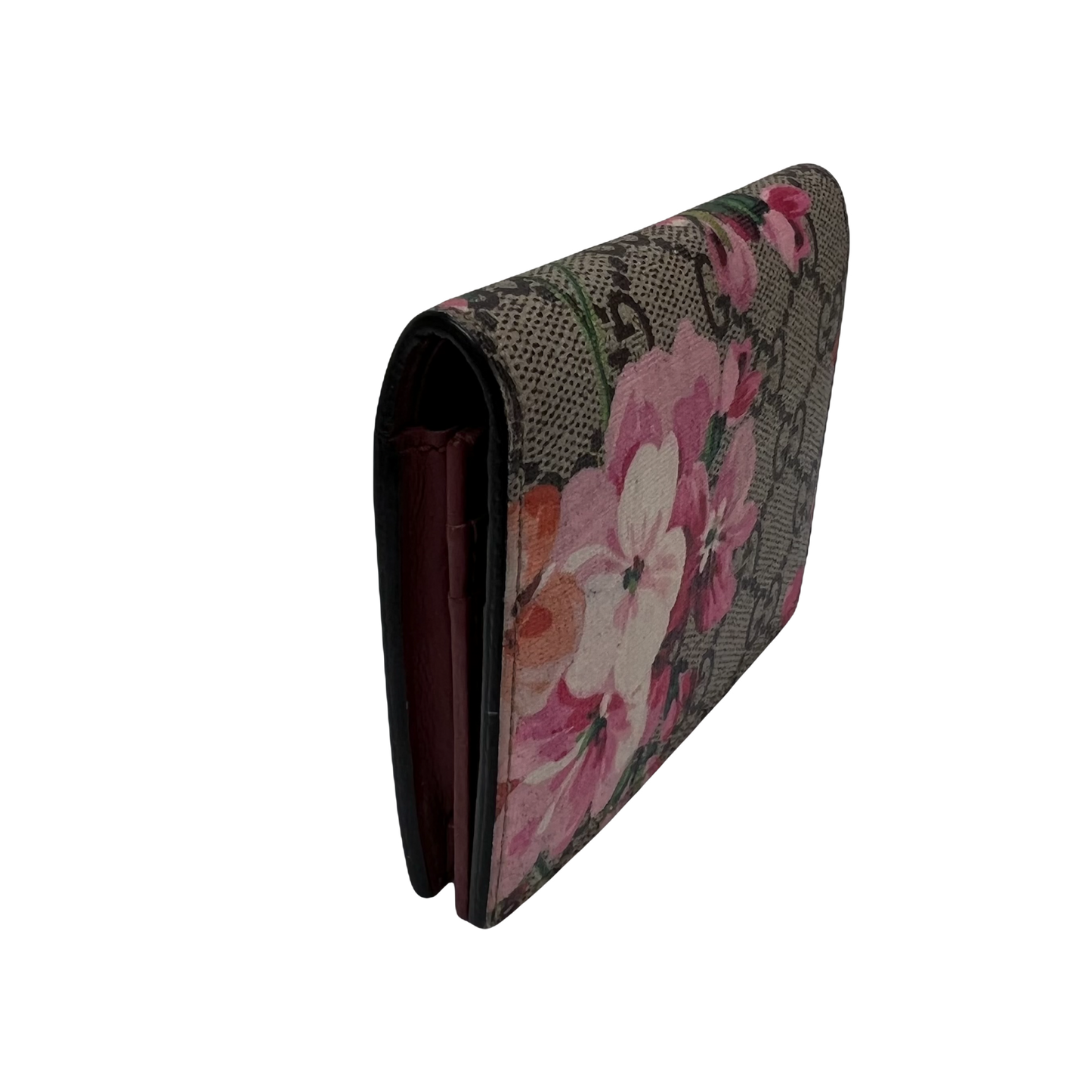 Gucci GG Supreme Blooms Bi-Fold Wallet Pink