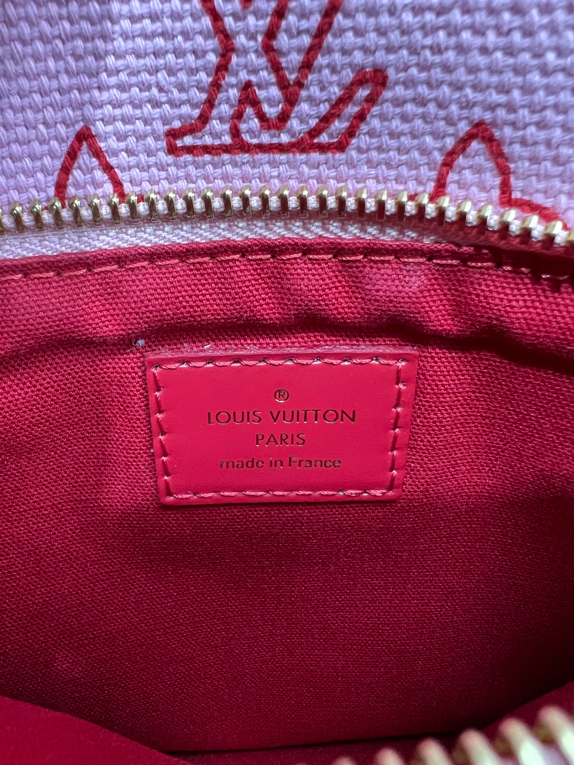 Louis Vuitton Red Canvas Cabas Limited Edition Ipanema GM Bag Louis Vuitton