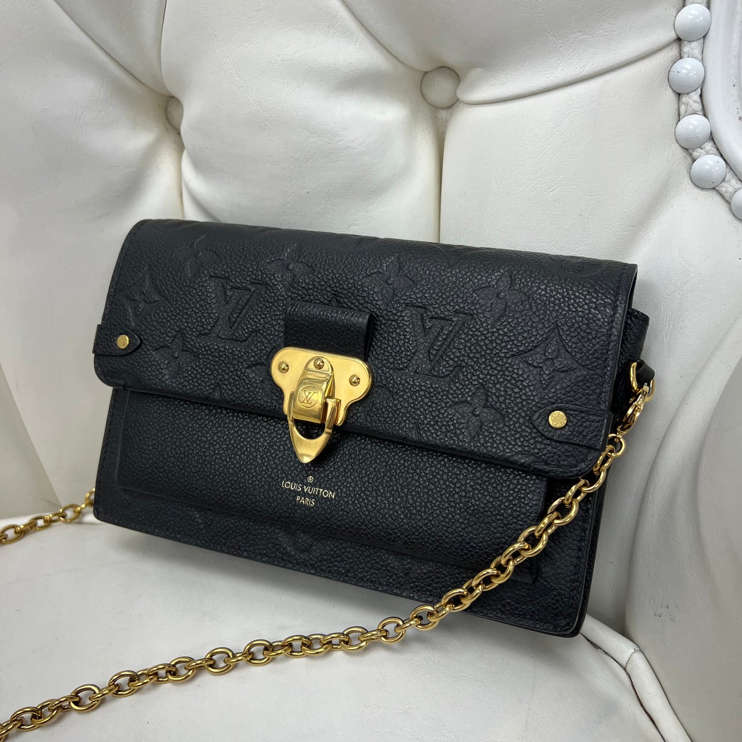 Louis Vuitton Vavin Chain Wallet Monogram Empreinte Leather