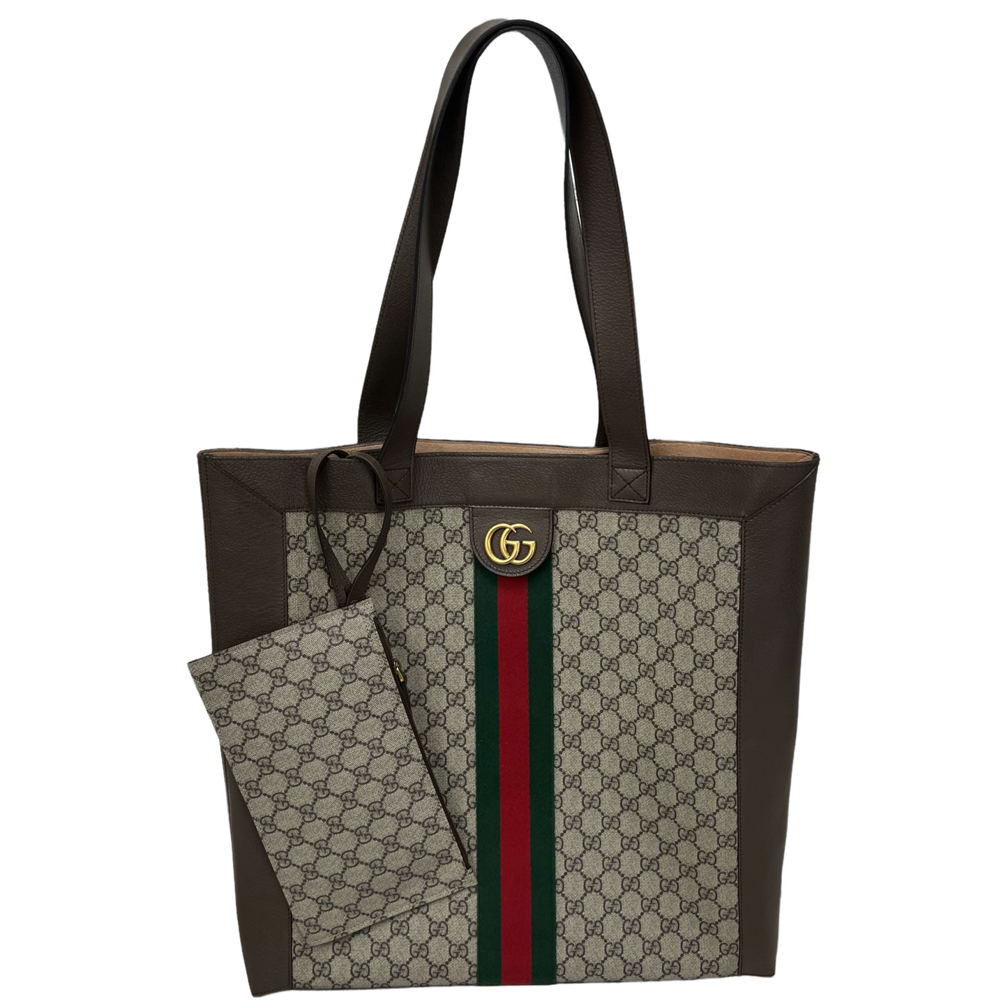Gucci Ophidia Soft GG Supreme Large Tote Bag with Pouch