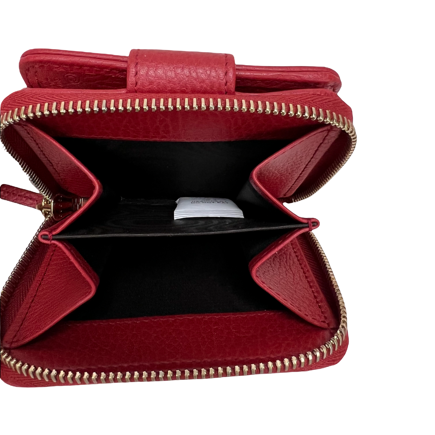 Gucci Beige/Red GG Canvas French Zip Around Wallet