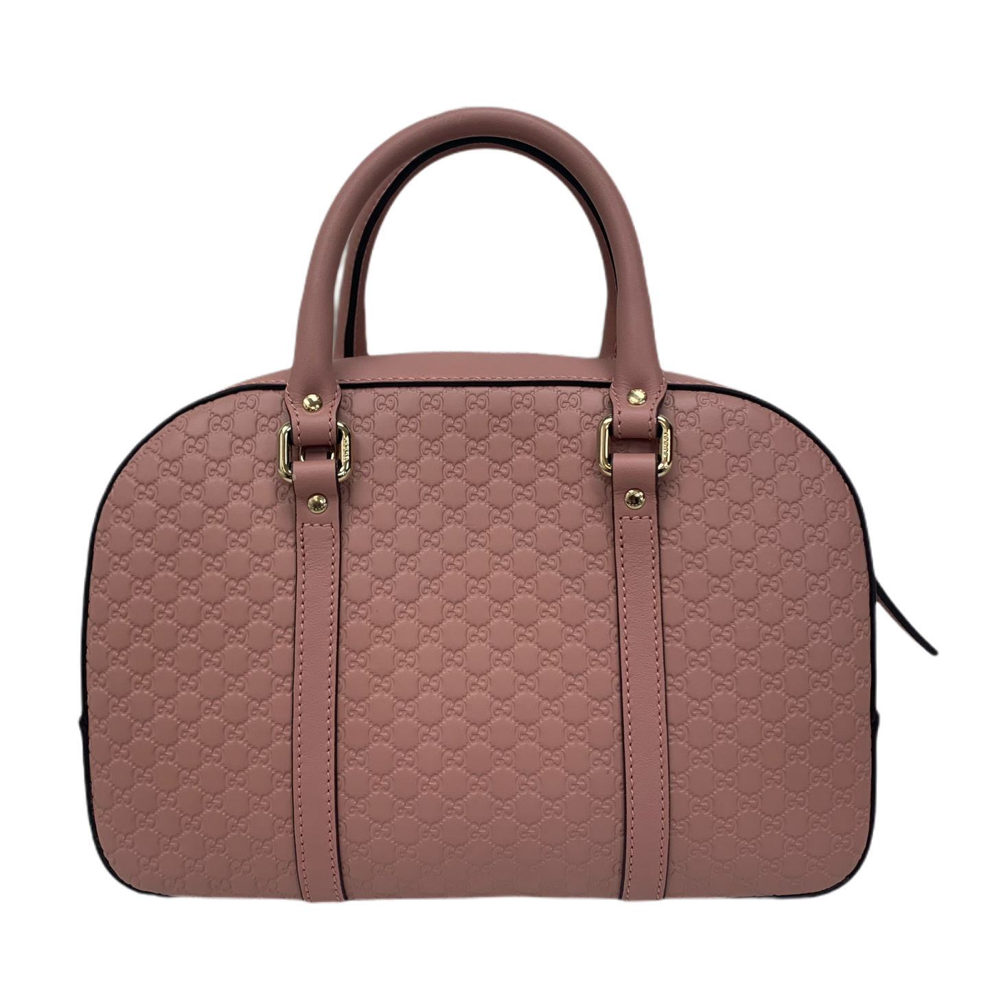 Gucci Pink Leather Embossed Satchel
