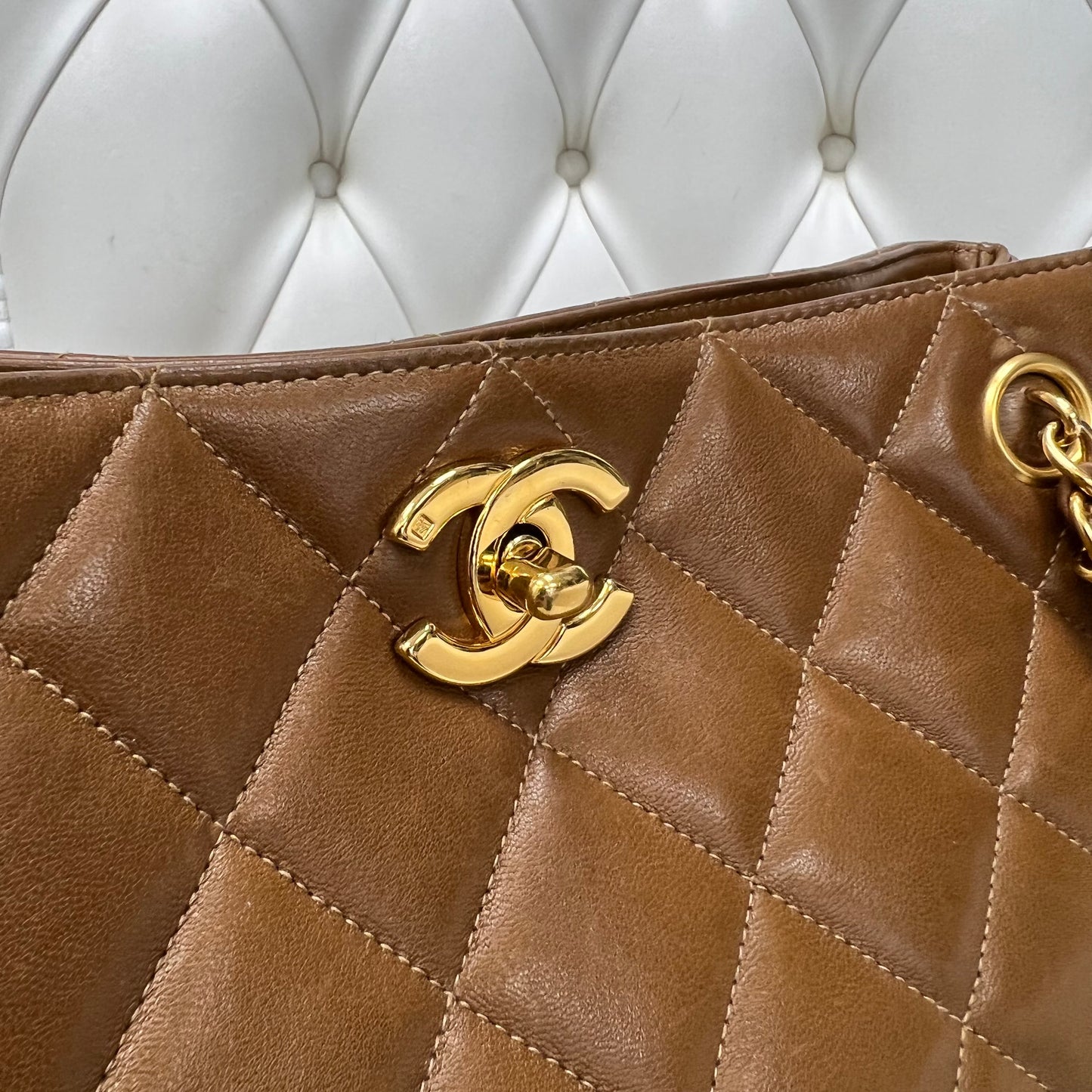 Chanel Vintage CC Chain Shopping Tote
