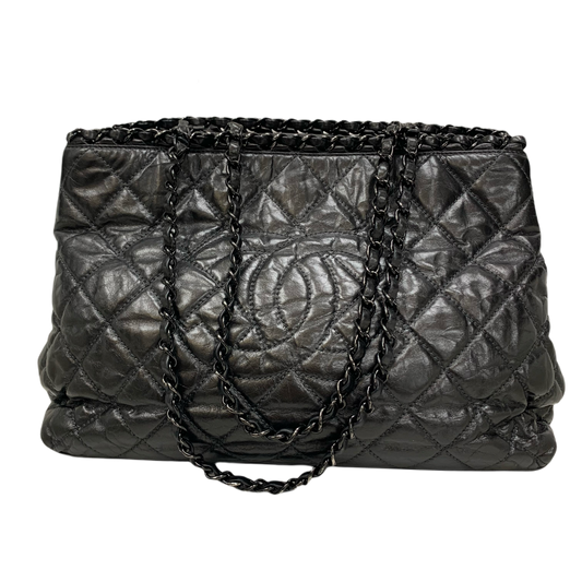 Chanel Quilted Calfskin Chain Me Tote