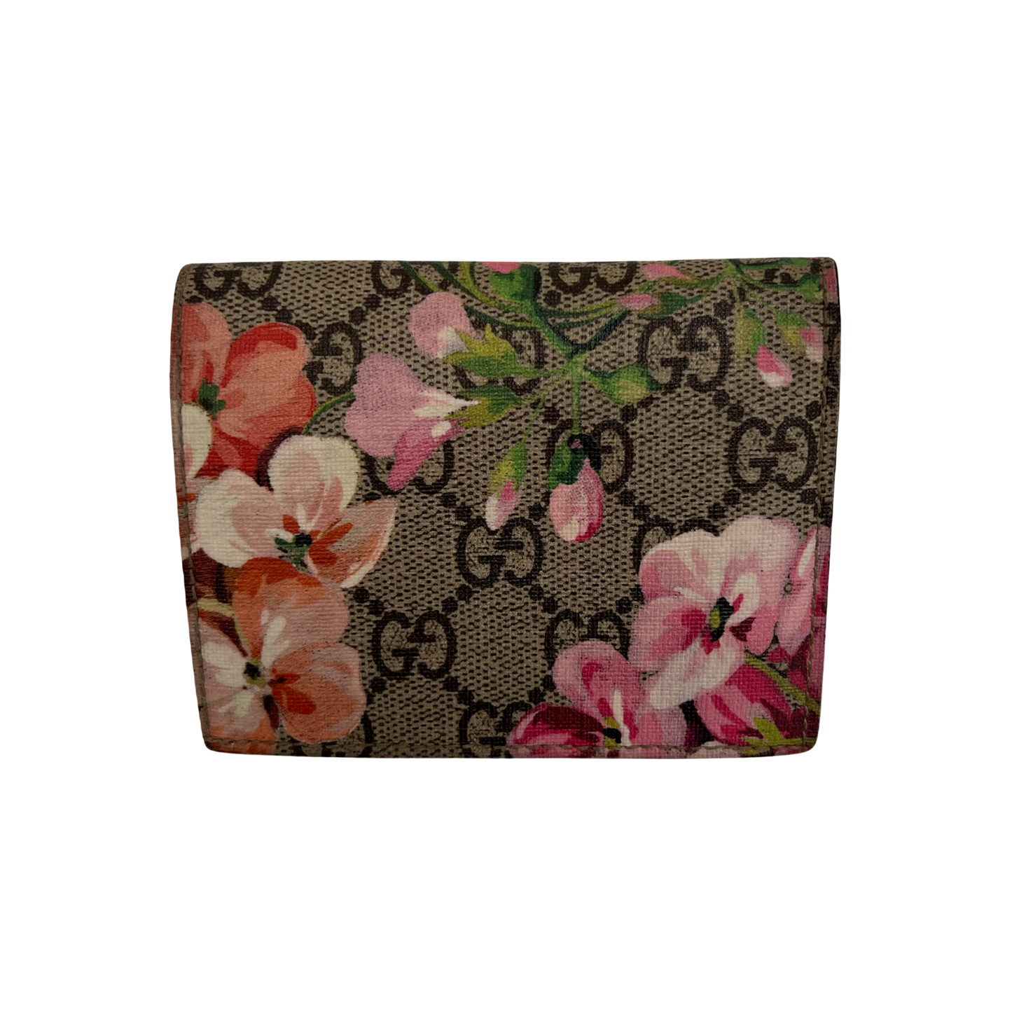 Gucci GG Supreme Blooms Bi-Fold Wallet Pink