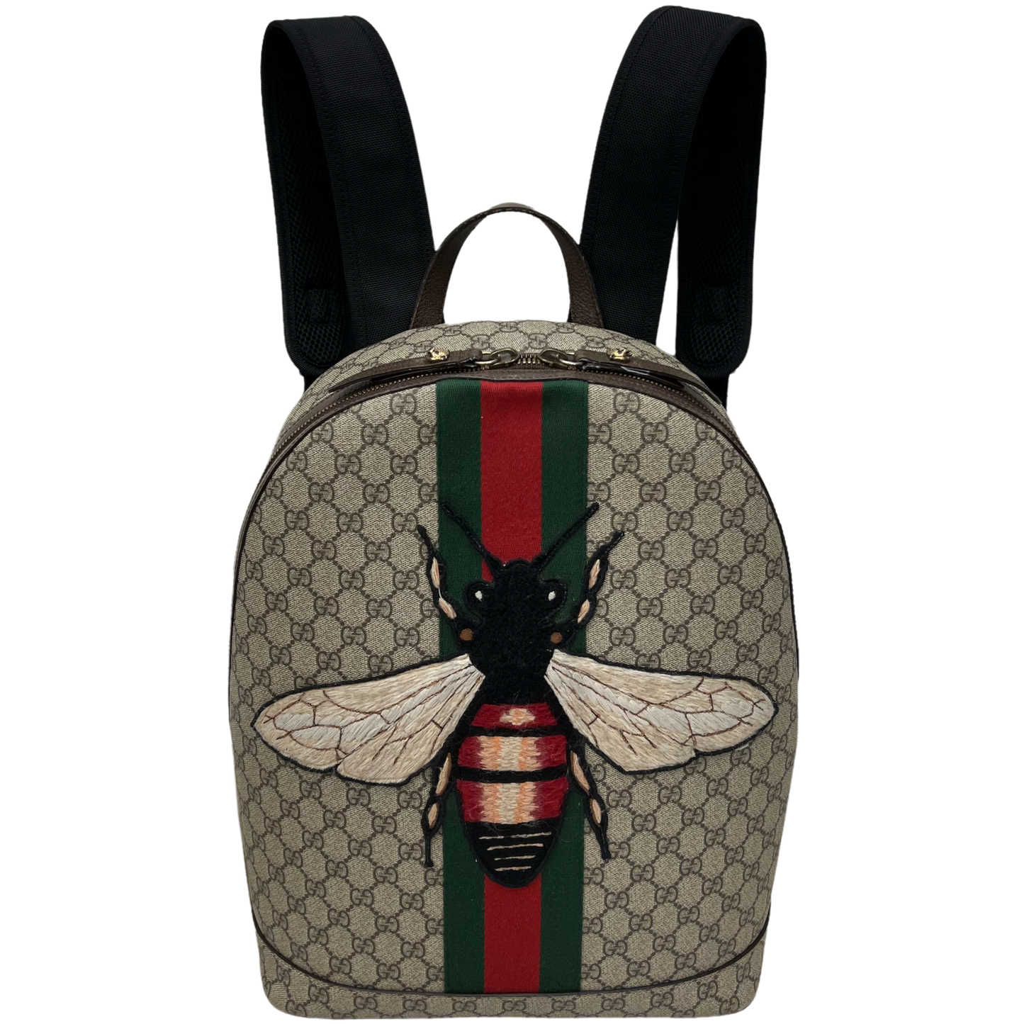 Gucci GG Coated Canvas Supreme Animalier Bee Backpack