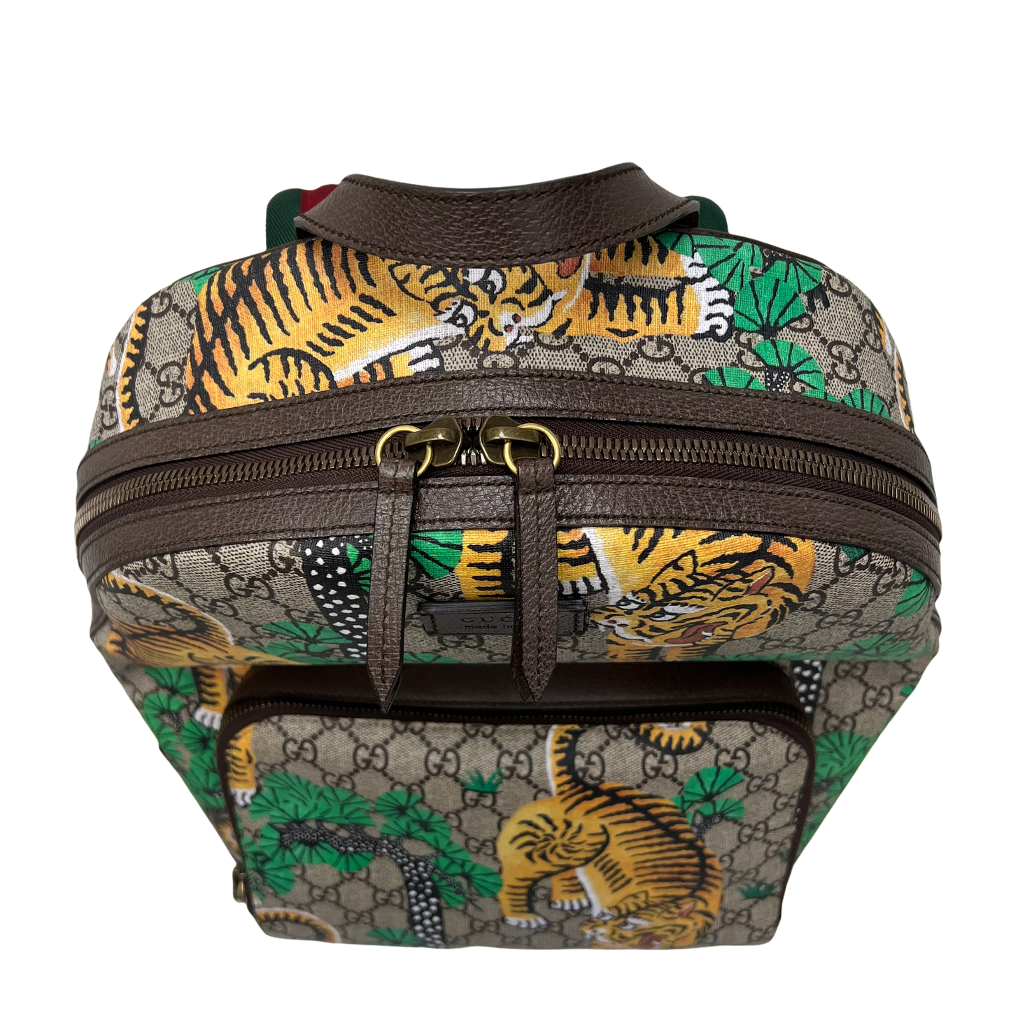 Gucci Monogram Bengal Print GG Supreme Tiger Canvas Backpack