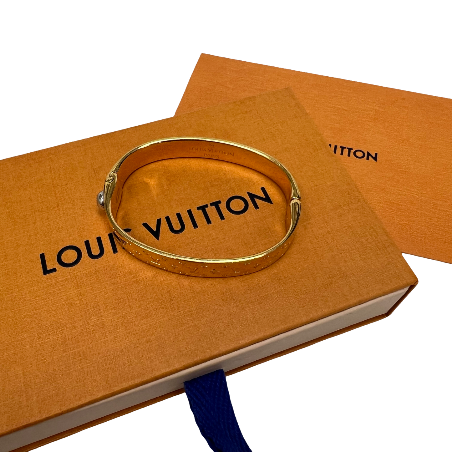 Louis Vuitton Monogram Brass Nanogram Cuff