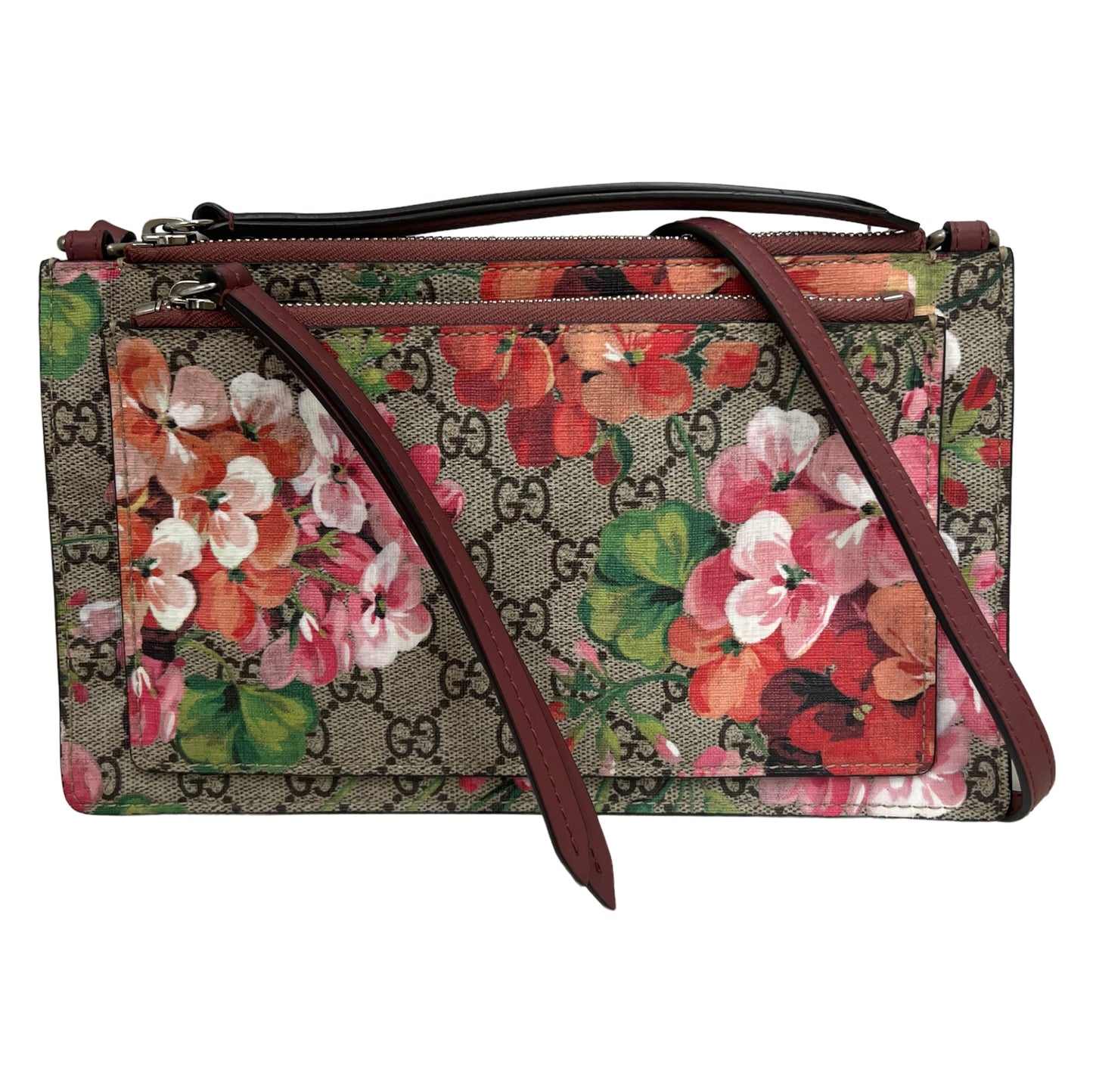 Gucci GG Supreme Blooms Double Crossbody