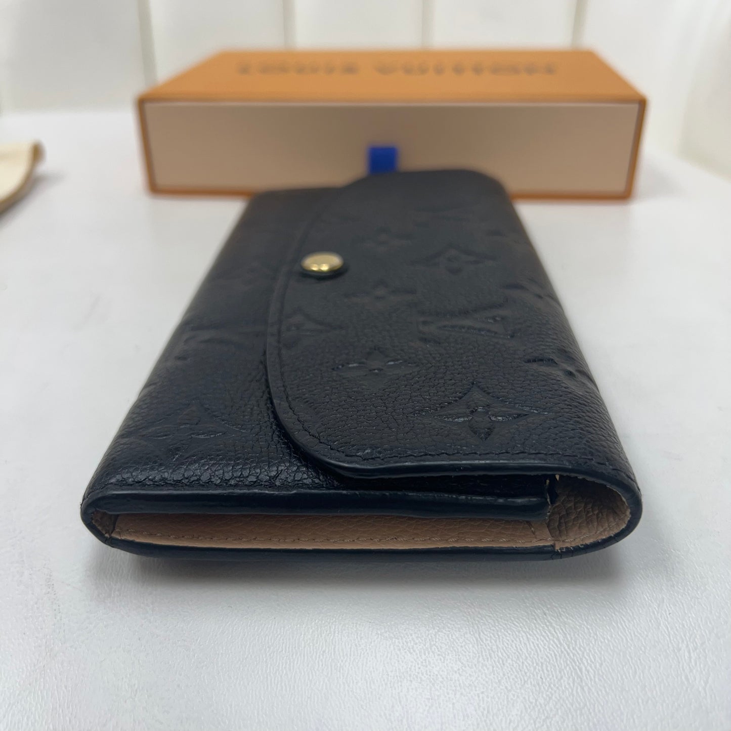 Louis Vuitton Emillie Wallet Black Empreinte Leather