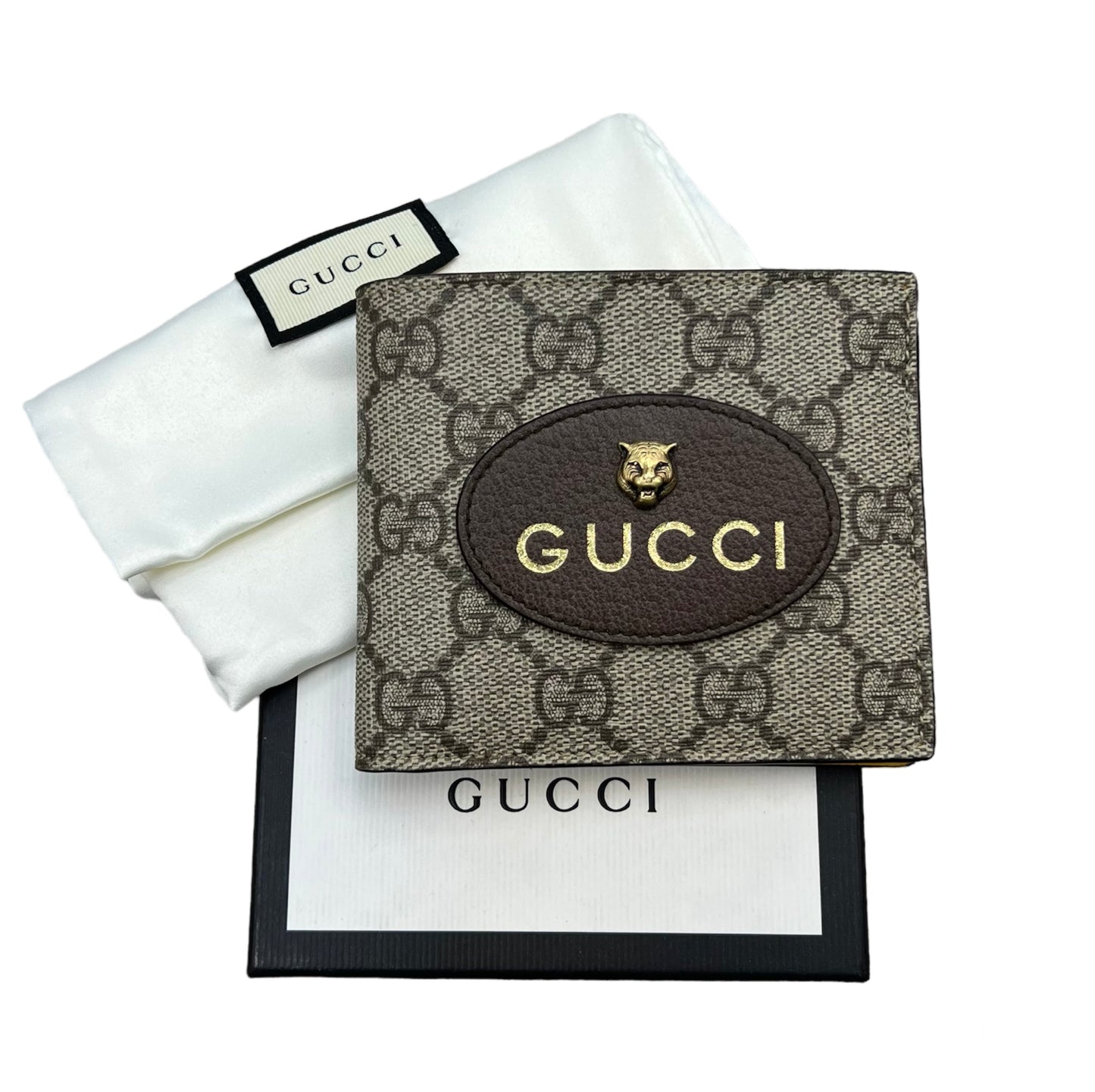 Gucci Tiger Bifold Wallet with Box and Dust Bag
