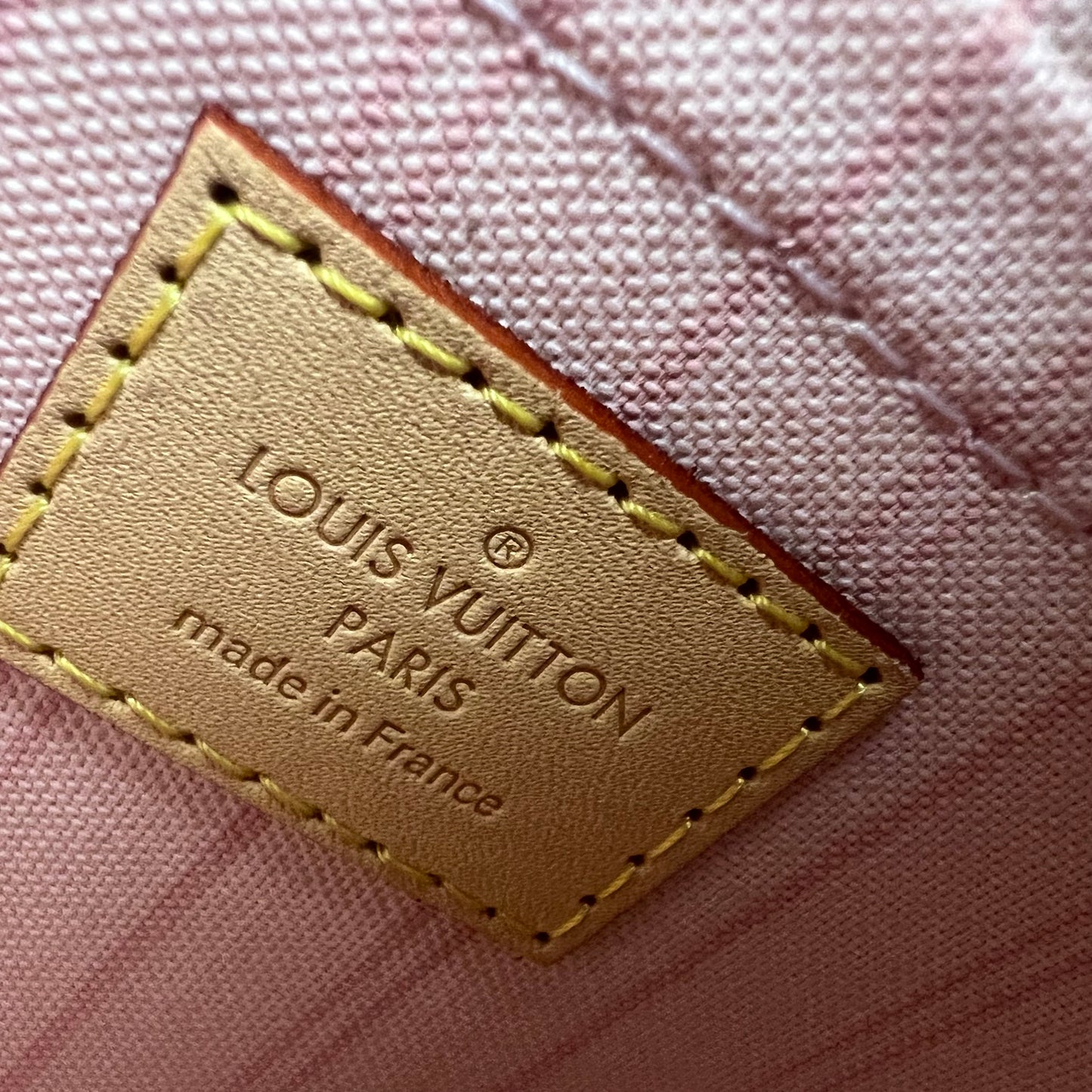 Louis Vuitton Neverfull Pouch Damier Azur Rose Ballerine