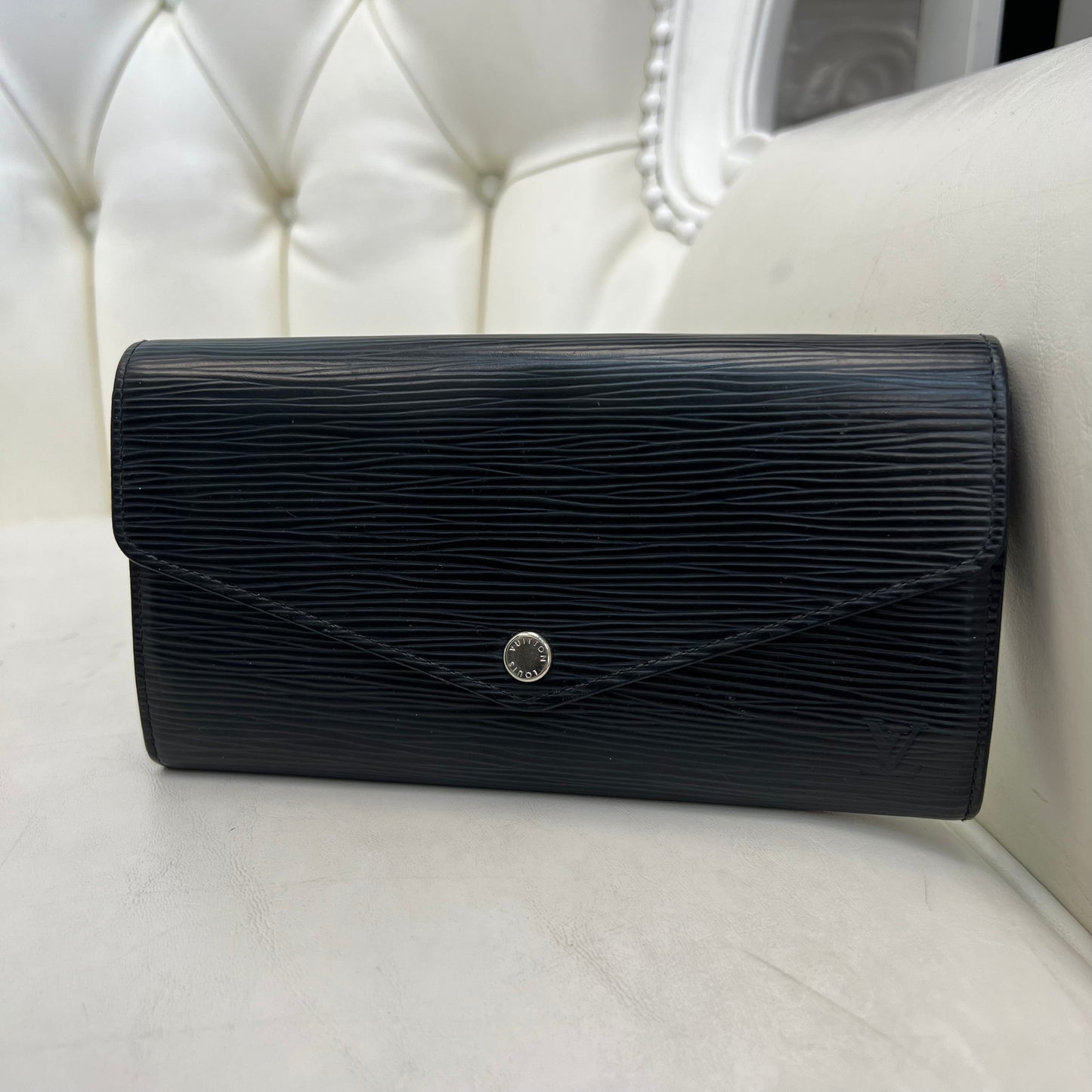 Louis Vuitton Black Epi Snap Wallet