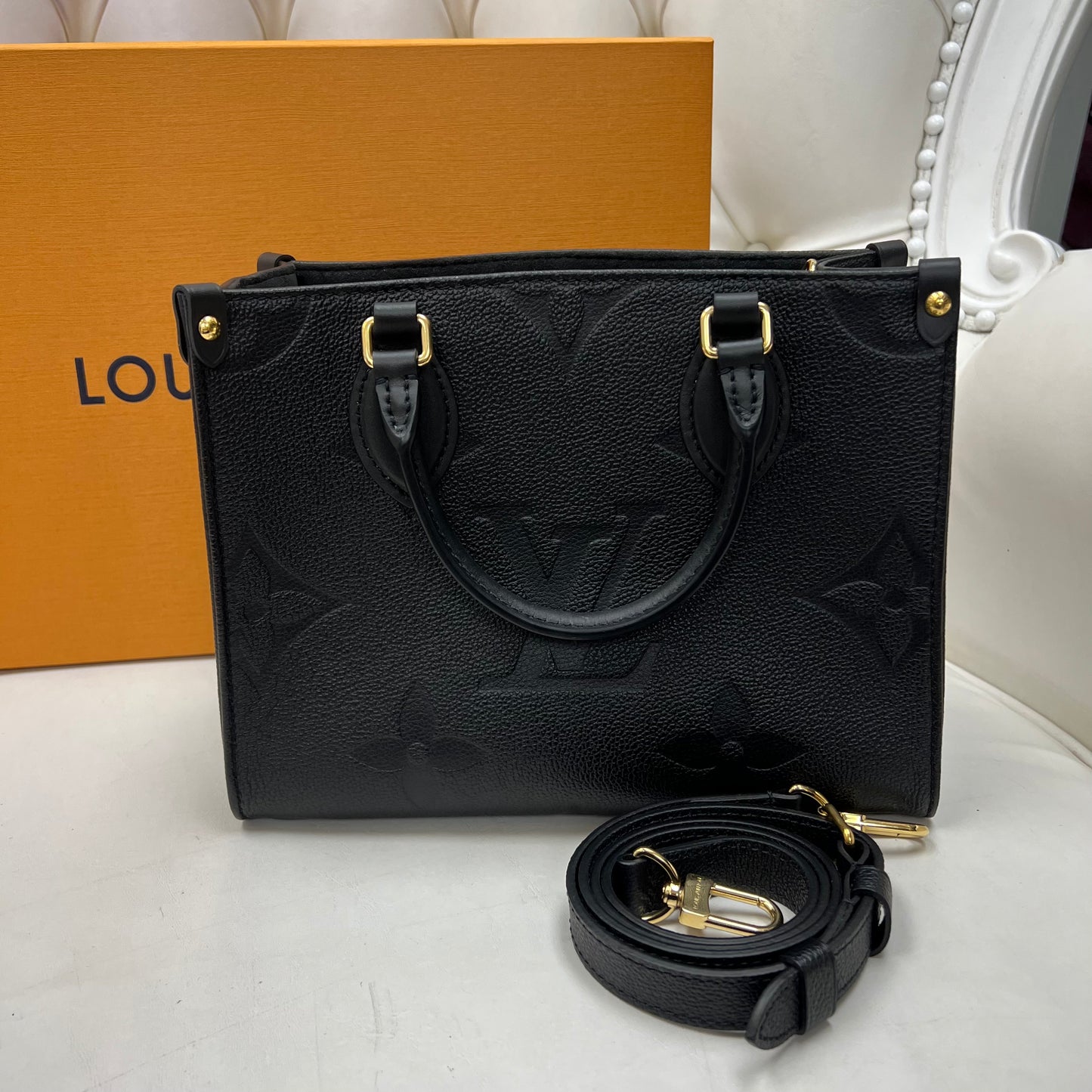 Louis Vuitton On The Go PM with Box and Dust Bag