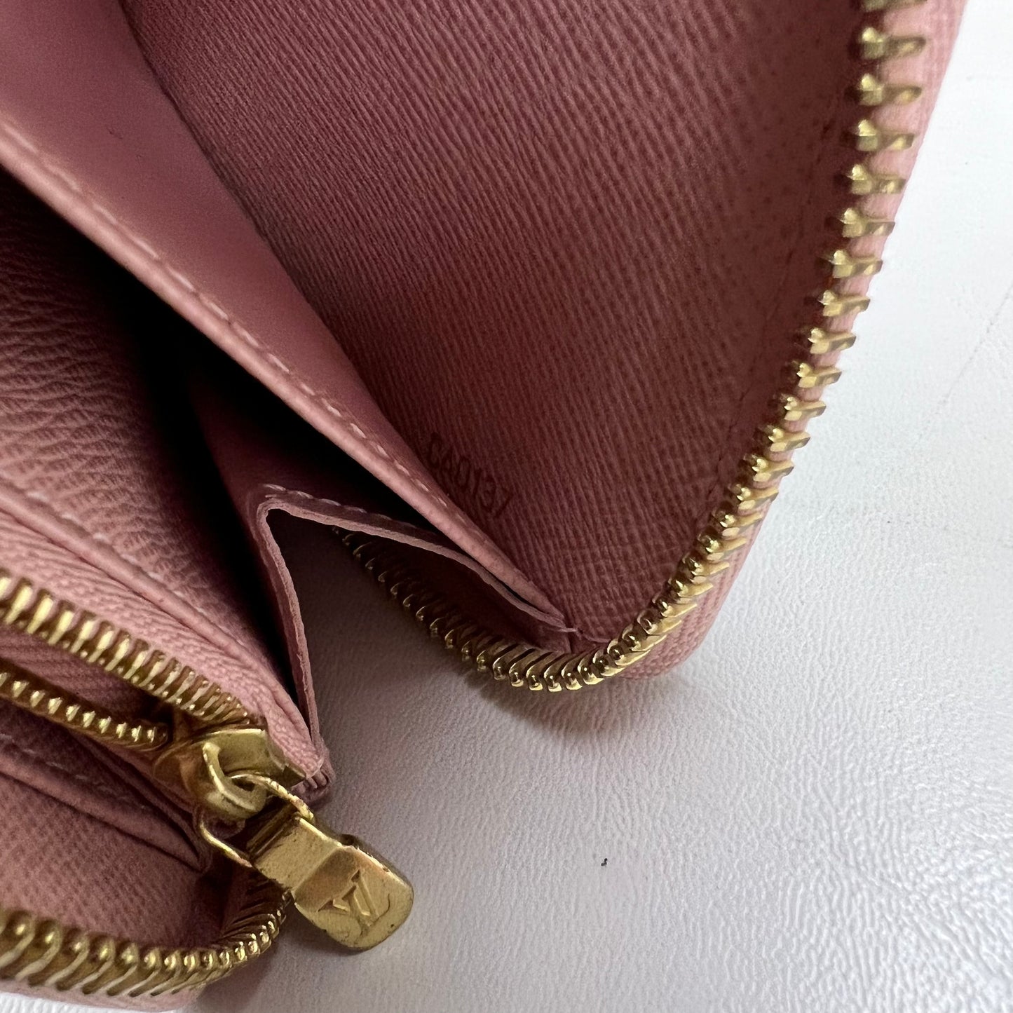 Louis Vuitton Monogram Pompon Zippy Wallet Rose Ballerine
