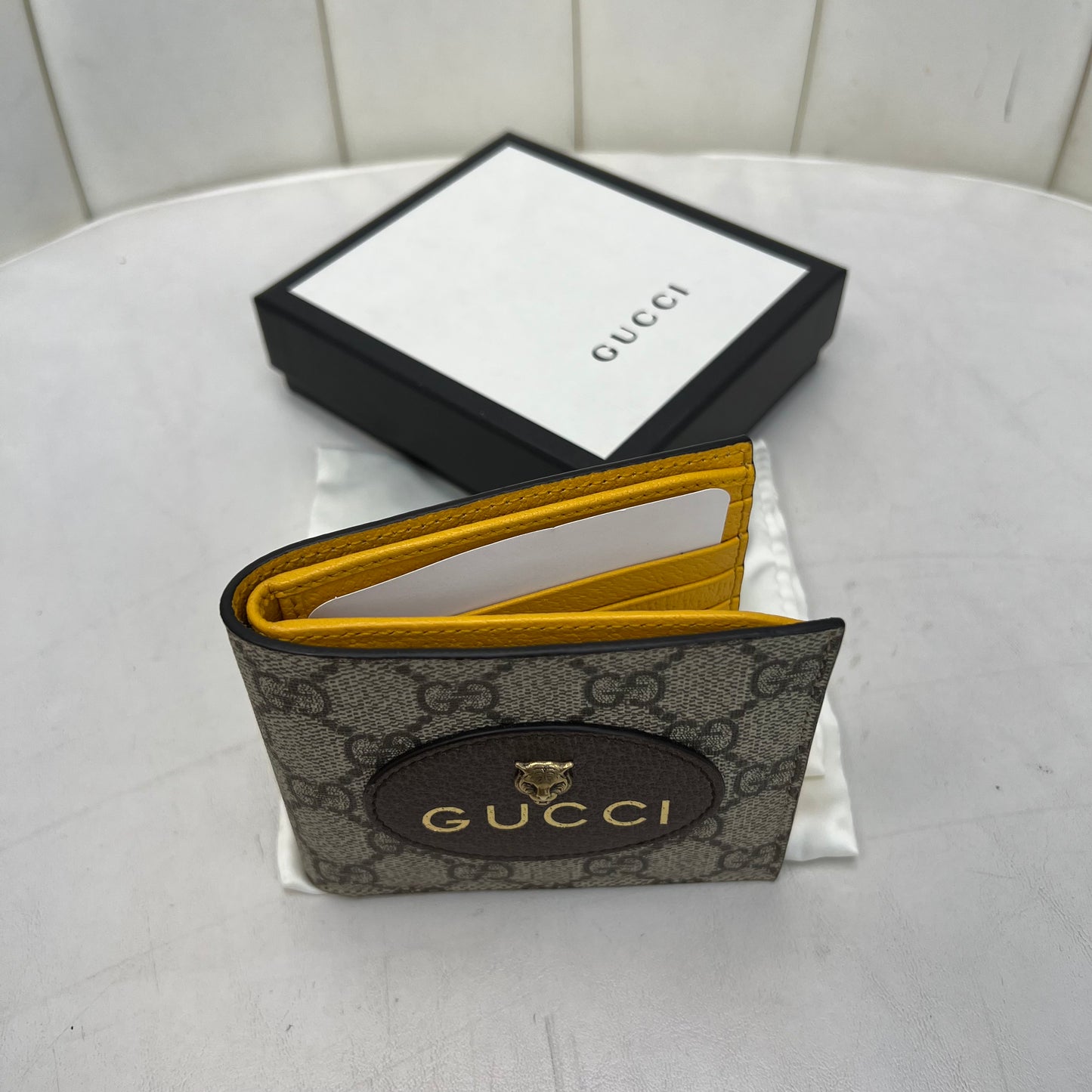 Gucci Tiger Bifold Wallet with Box and Dust Bag