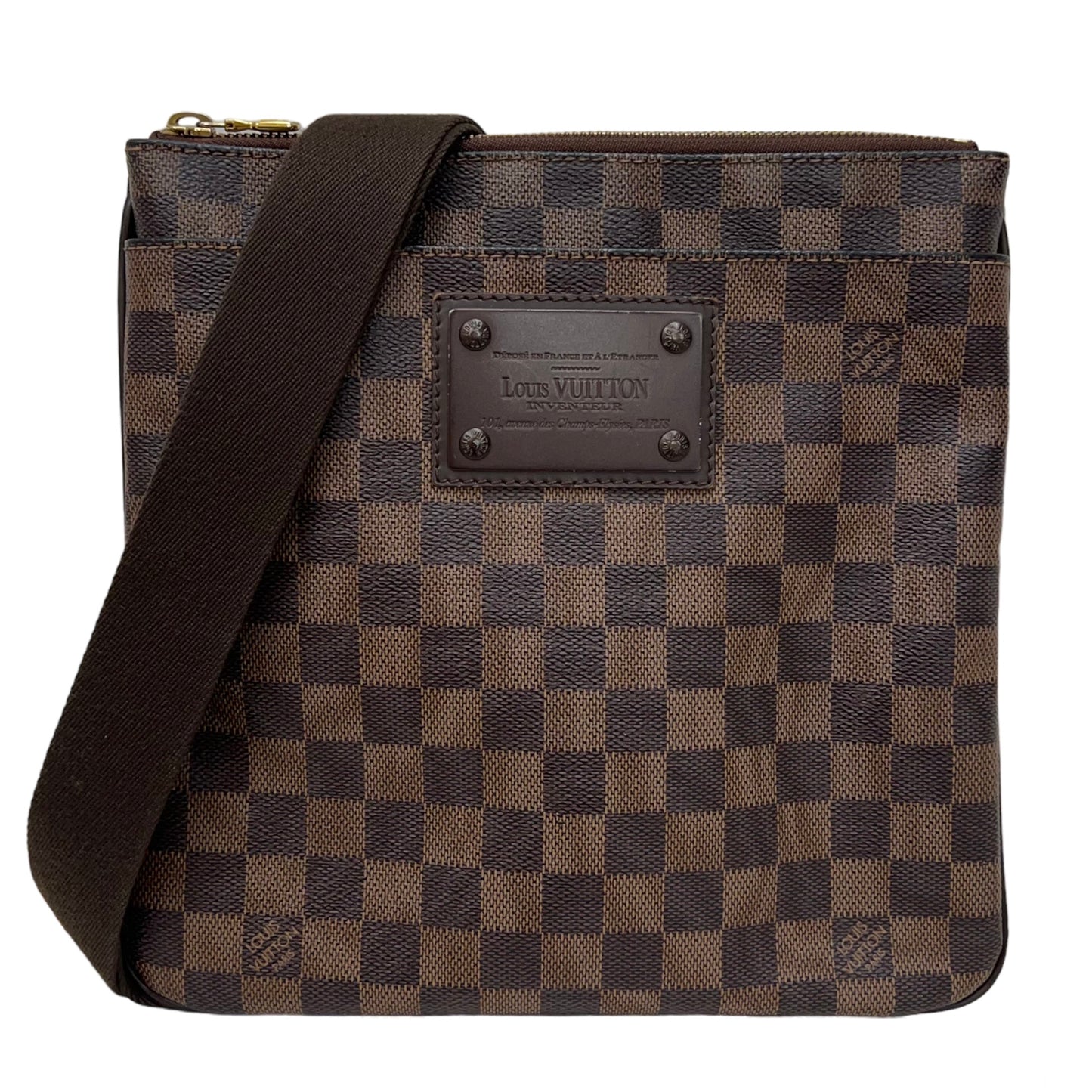 Louis Vuitton Brooklyn Pochette Plate Damier Ebene