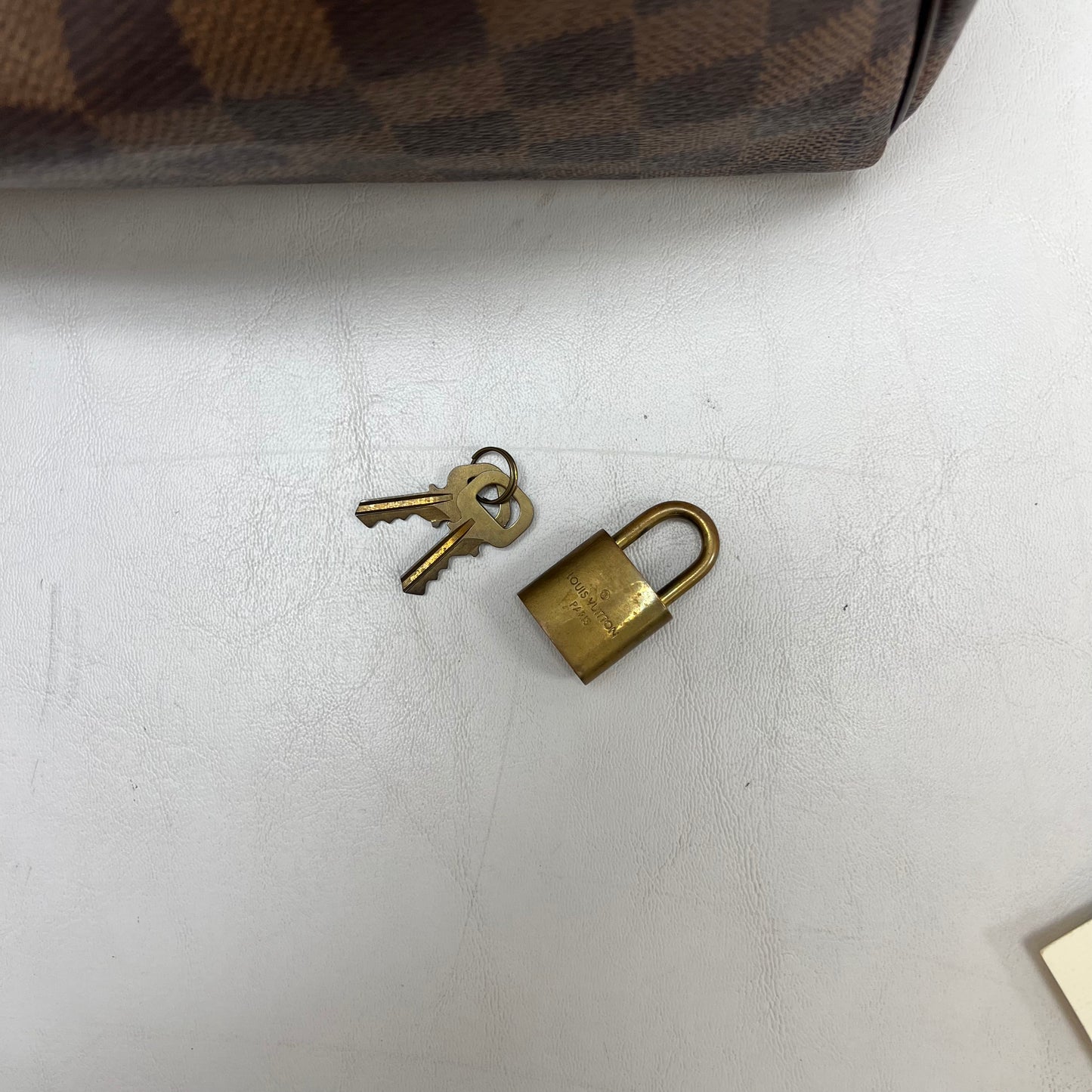 Louis Vuitton Speedy 30 Damier Ebene with Lock & Key