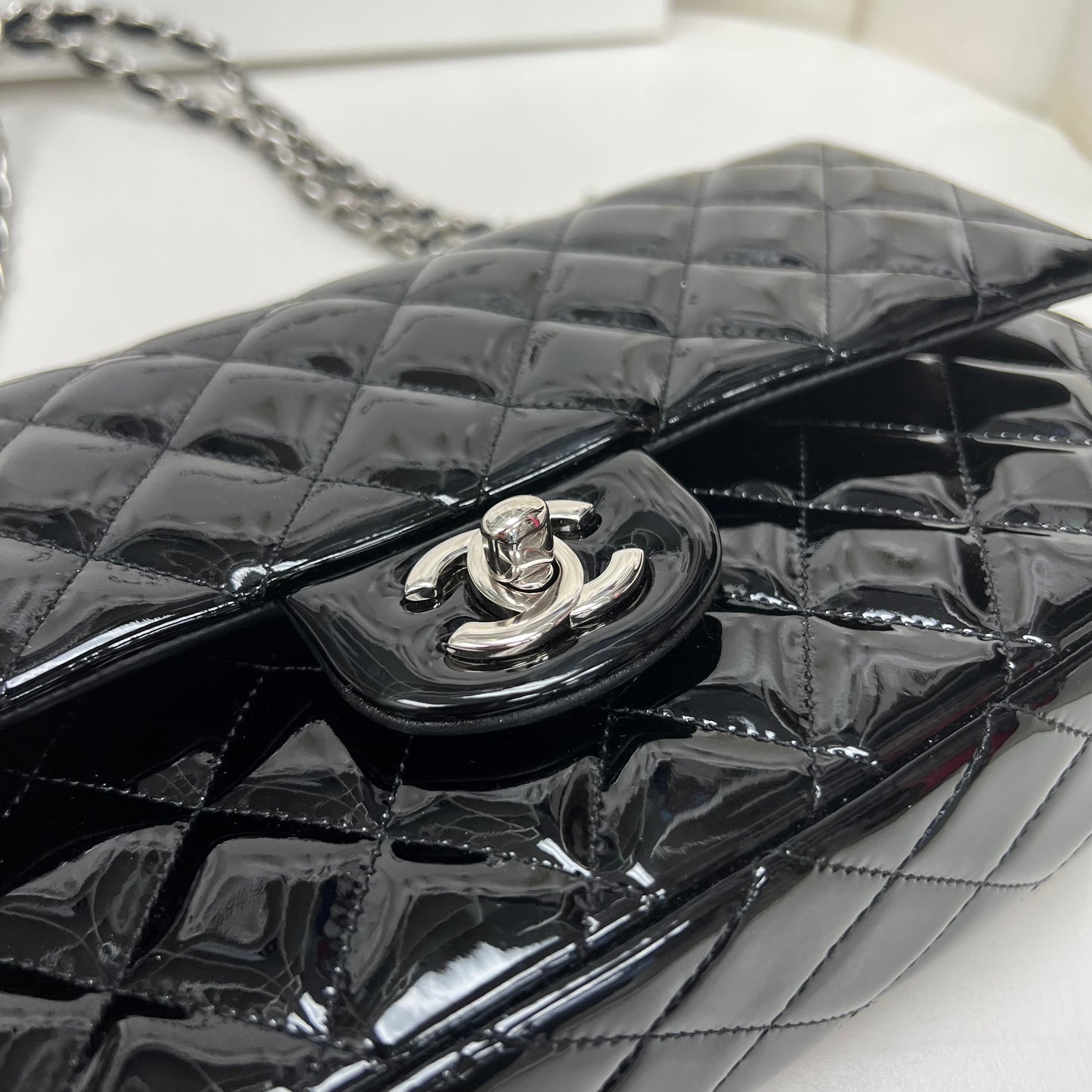 Chanel Medium Double Flap Patent Leather