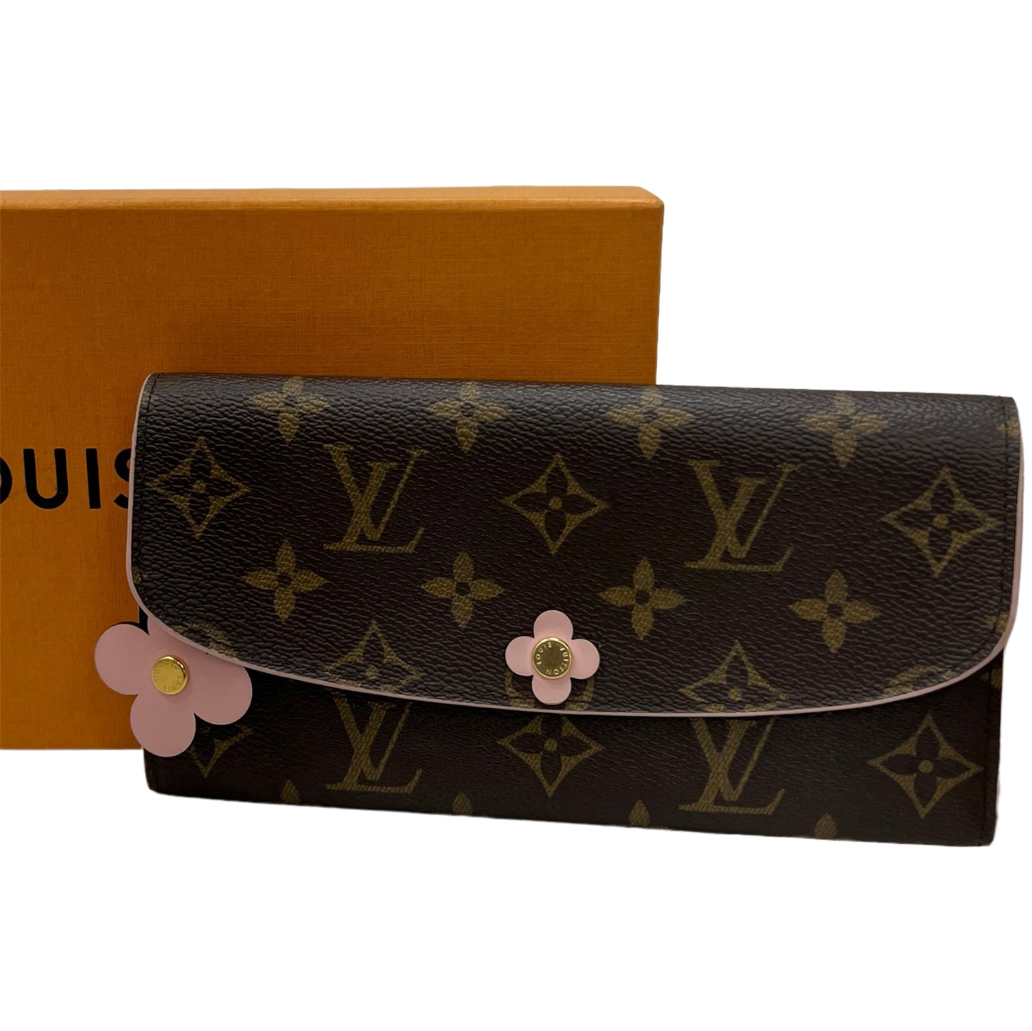 Louis Vuitton Monogram Bloom Flower Emilie Wallet with Box